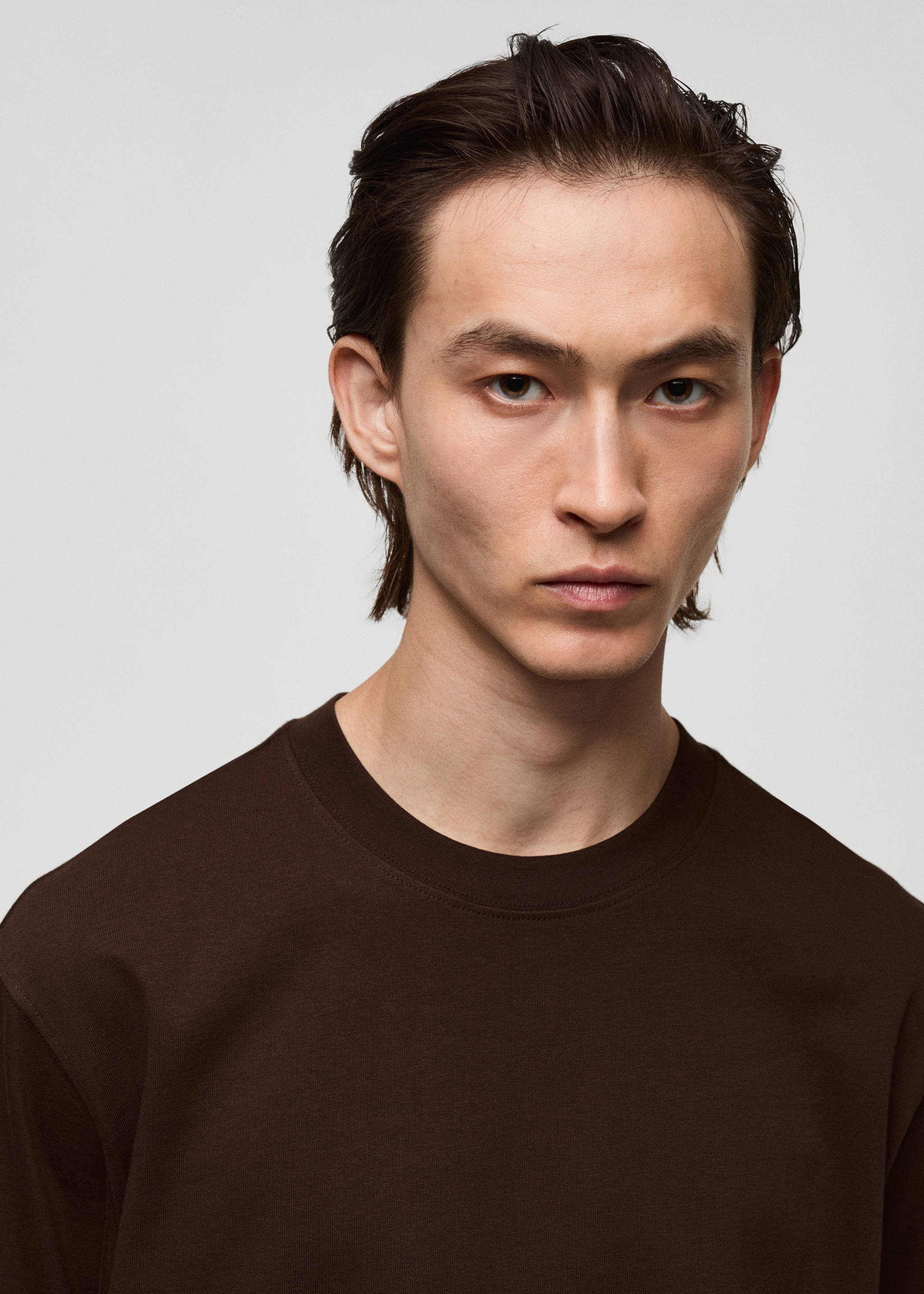 Basic 100% cotton relaxed-fit t-shirt - Details of the article 1