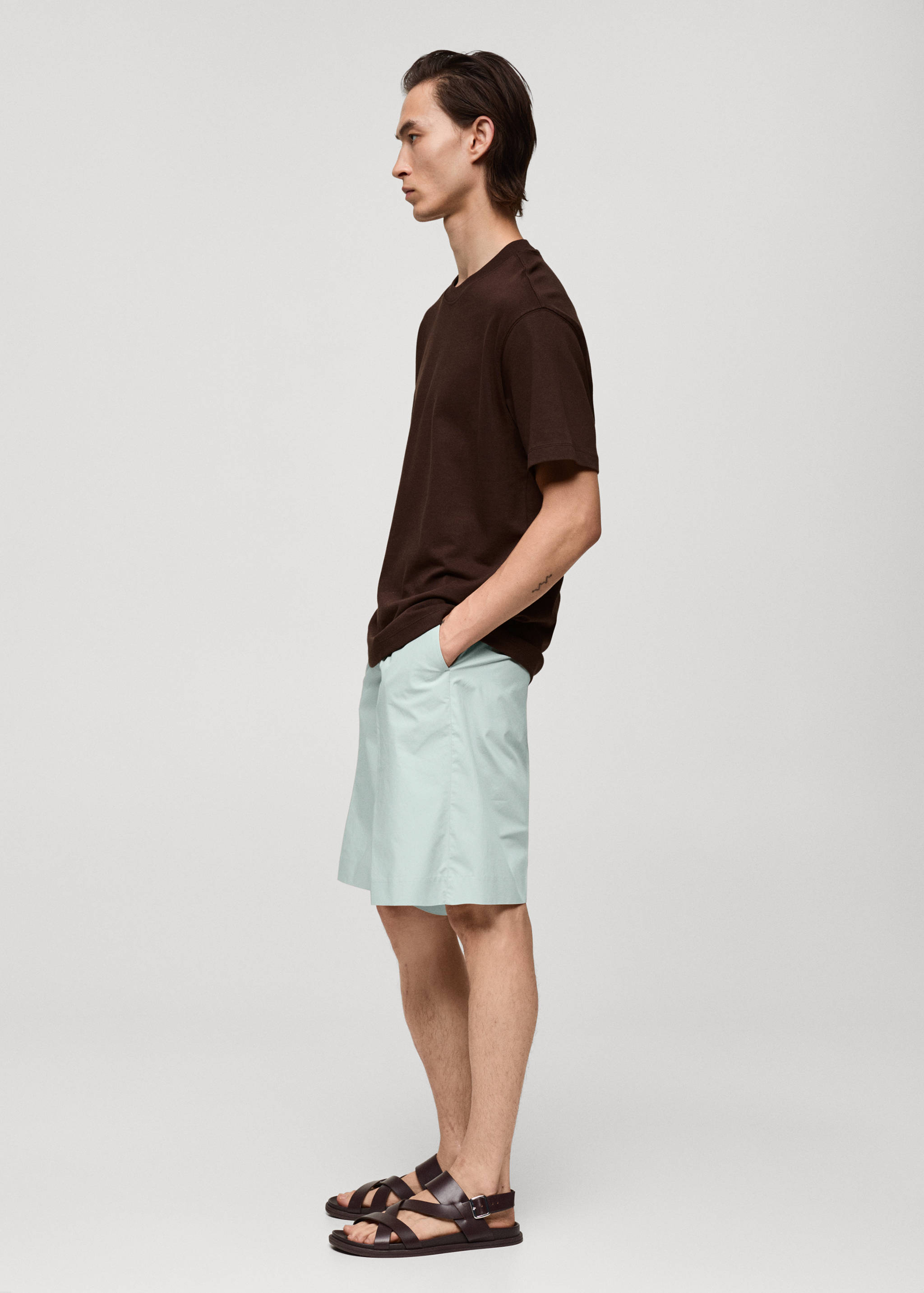 Basic 100% cotton relaxed-fit t-shirt - Details of the article 2