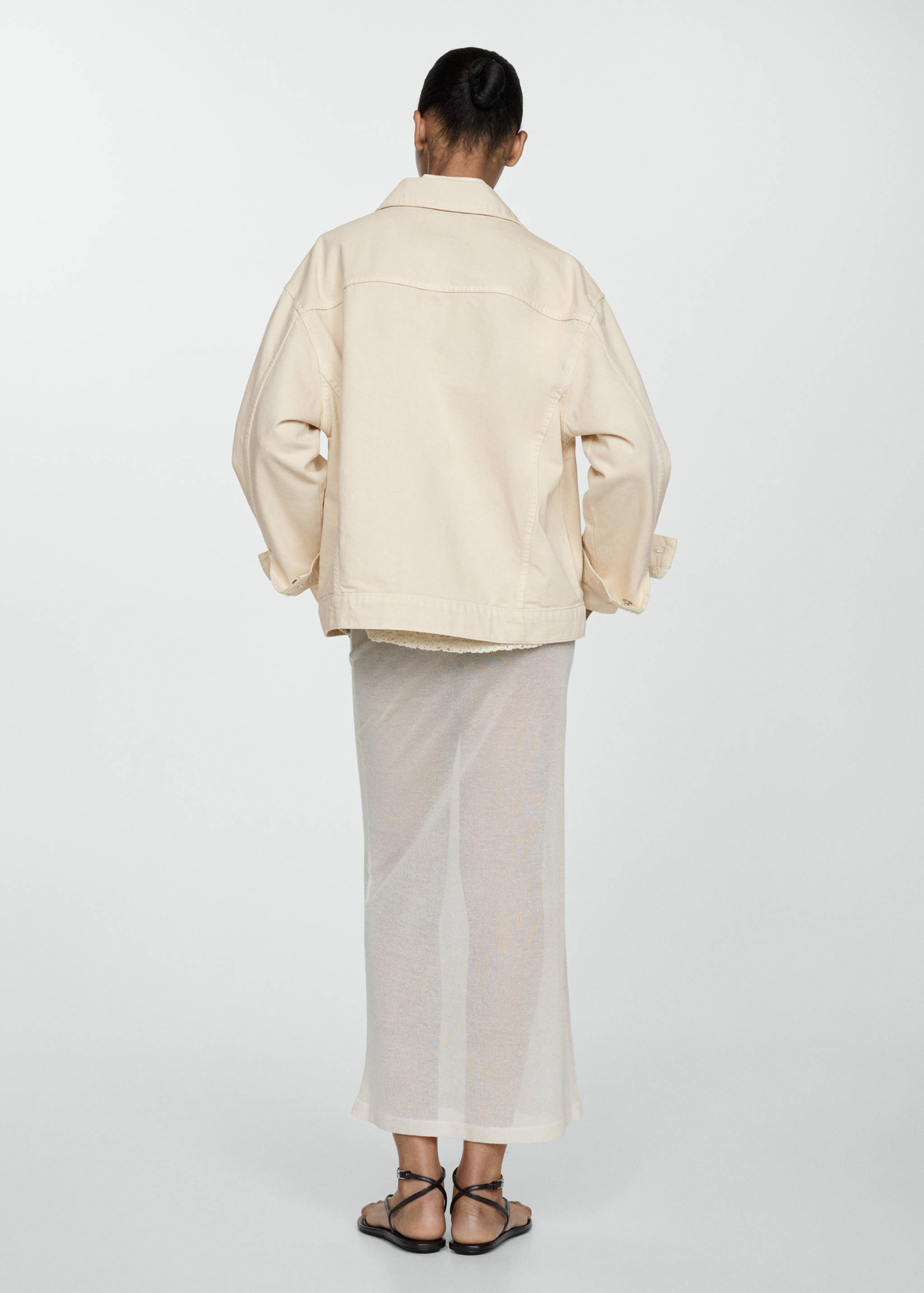 Blusão de ganga oversize - Verso do artigo