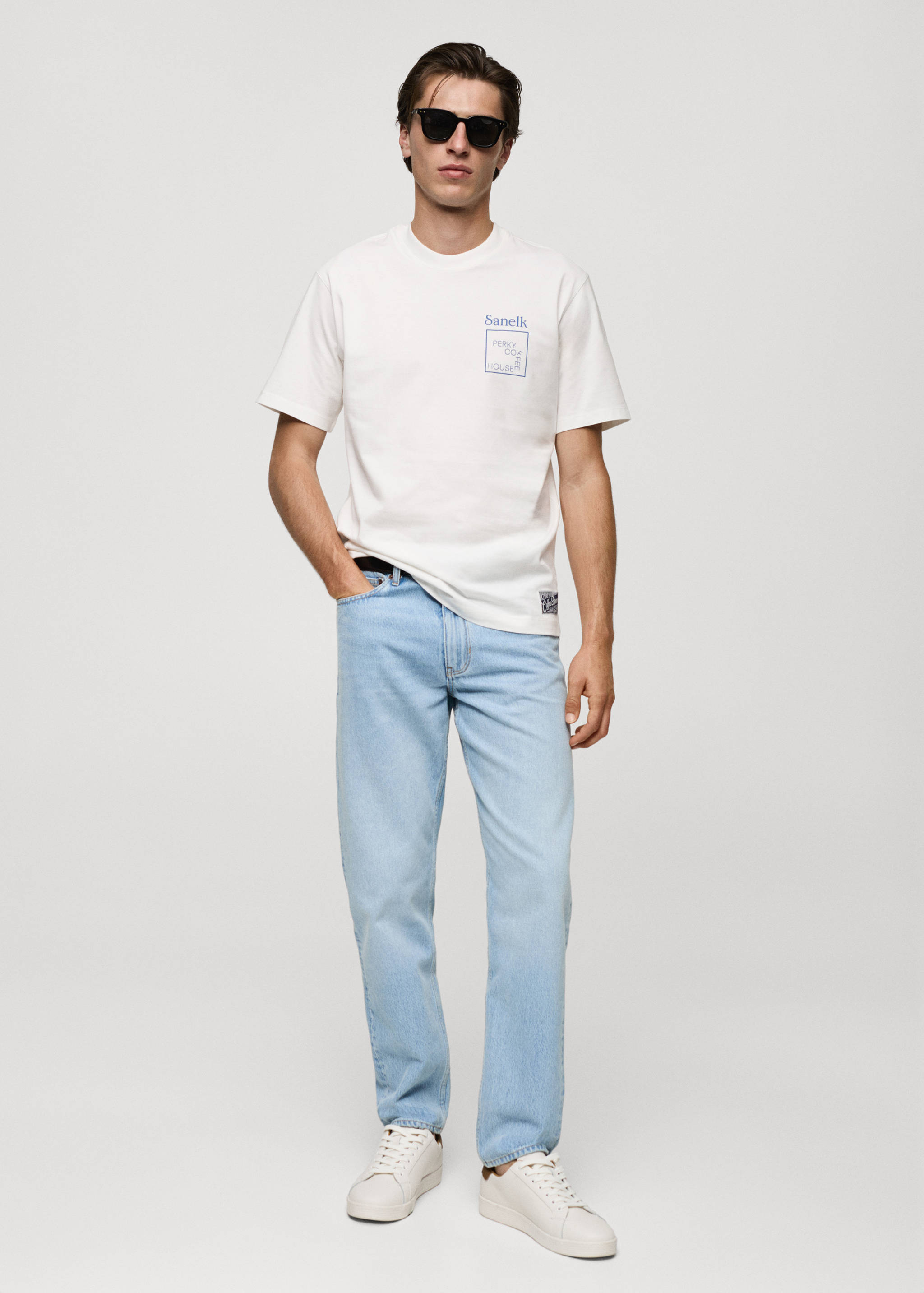 Regular fit printed cotton t-shirt - General plane