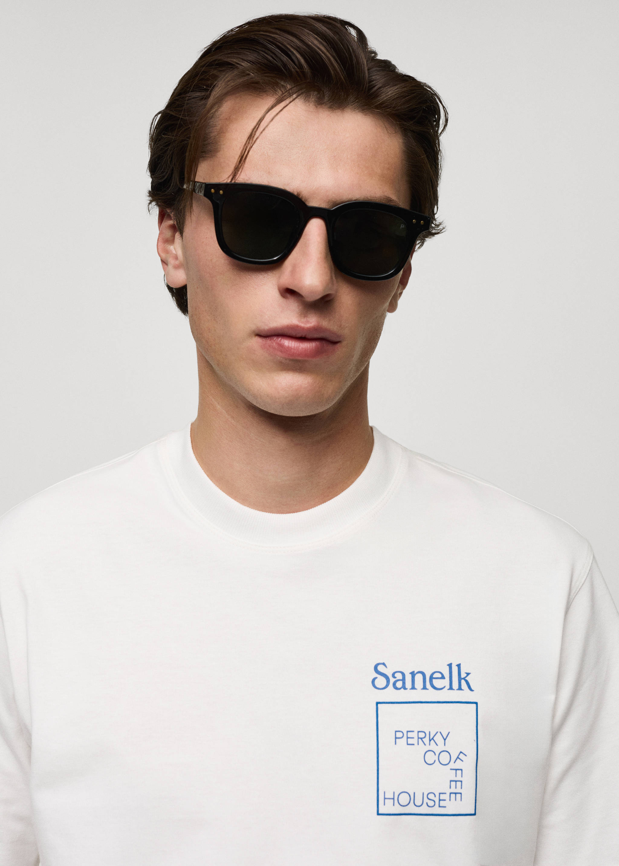 Regular fit printed cotton t-shirt - Details of the article 1