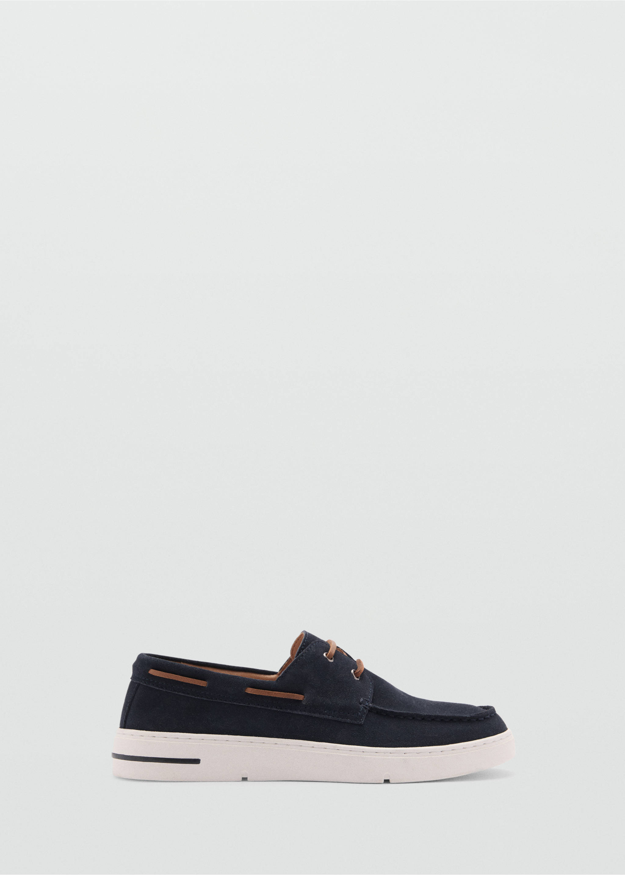 Suede nautical shoes - Article without model, Dark Navy. Ref: 77070594-00.