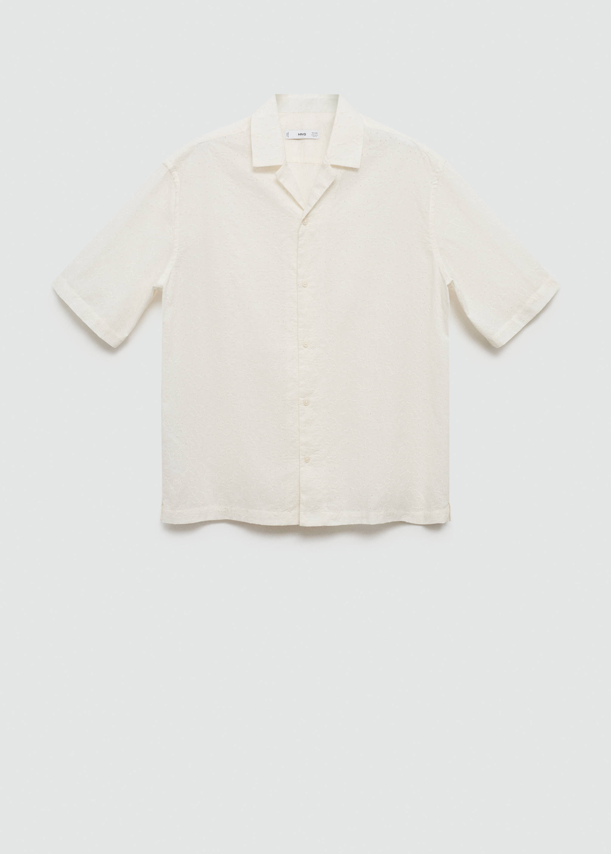 Camisa relaxed fit 100% algodón bordada - Artículo sin modelo
