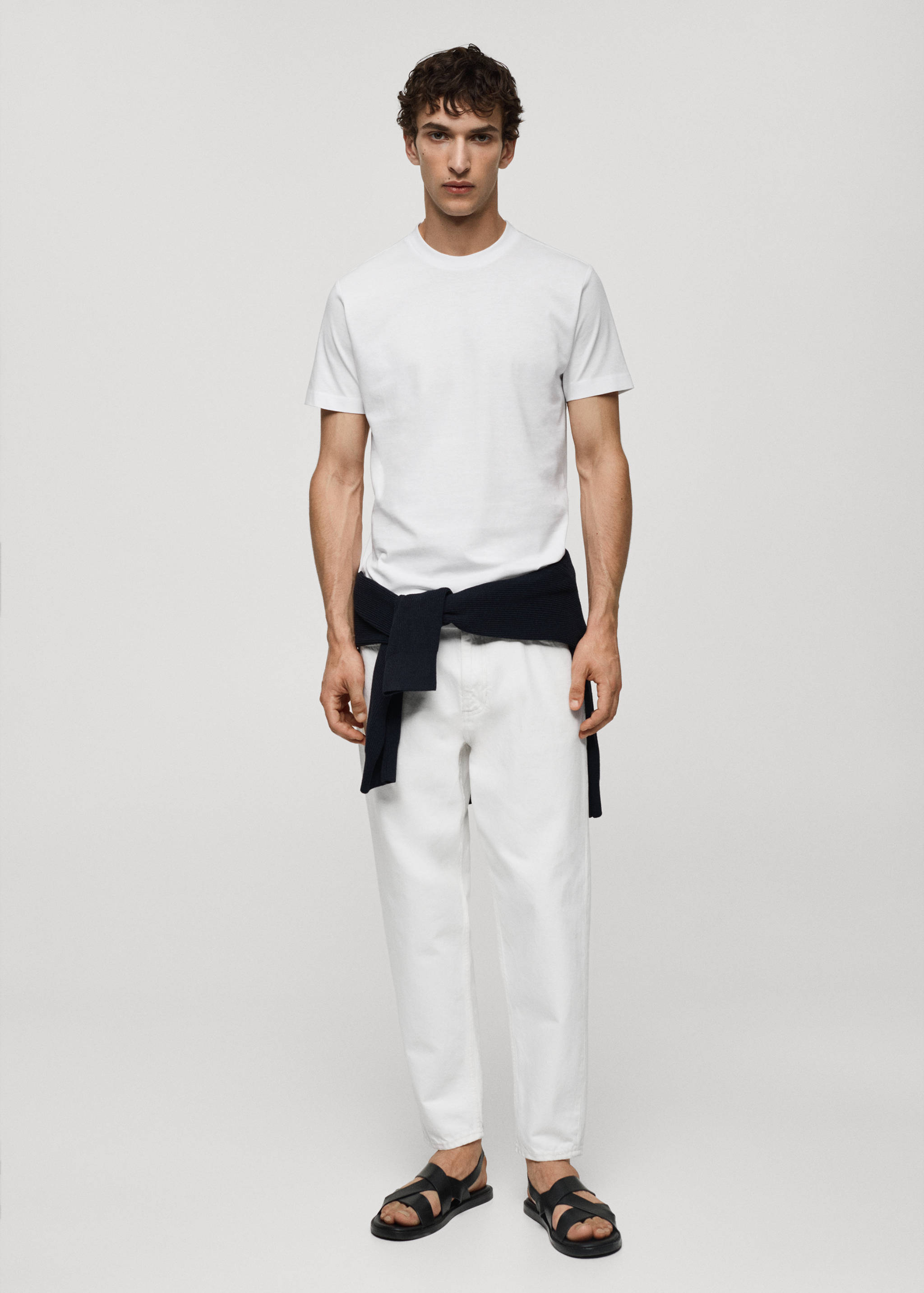 Slim Fit-Baumwoll-T-Shirt - Allgemeine Ansicht