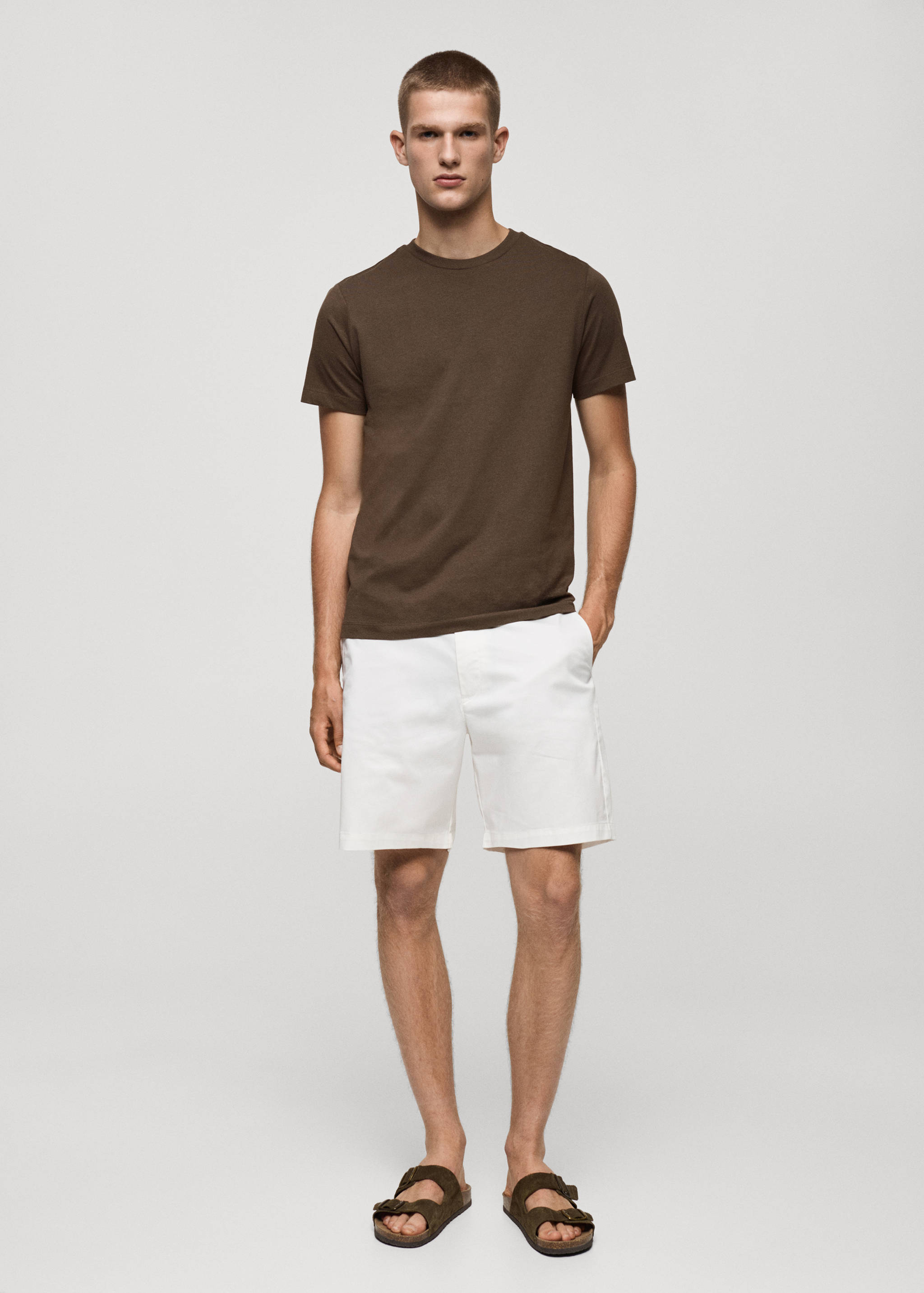 Slim Fit-Baumwoll-T-Shirt - Allgemeine Ansicht