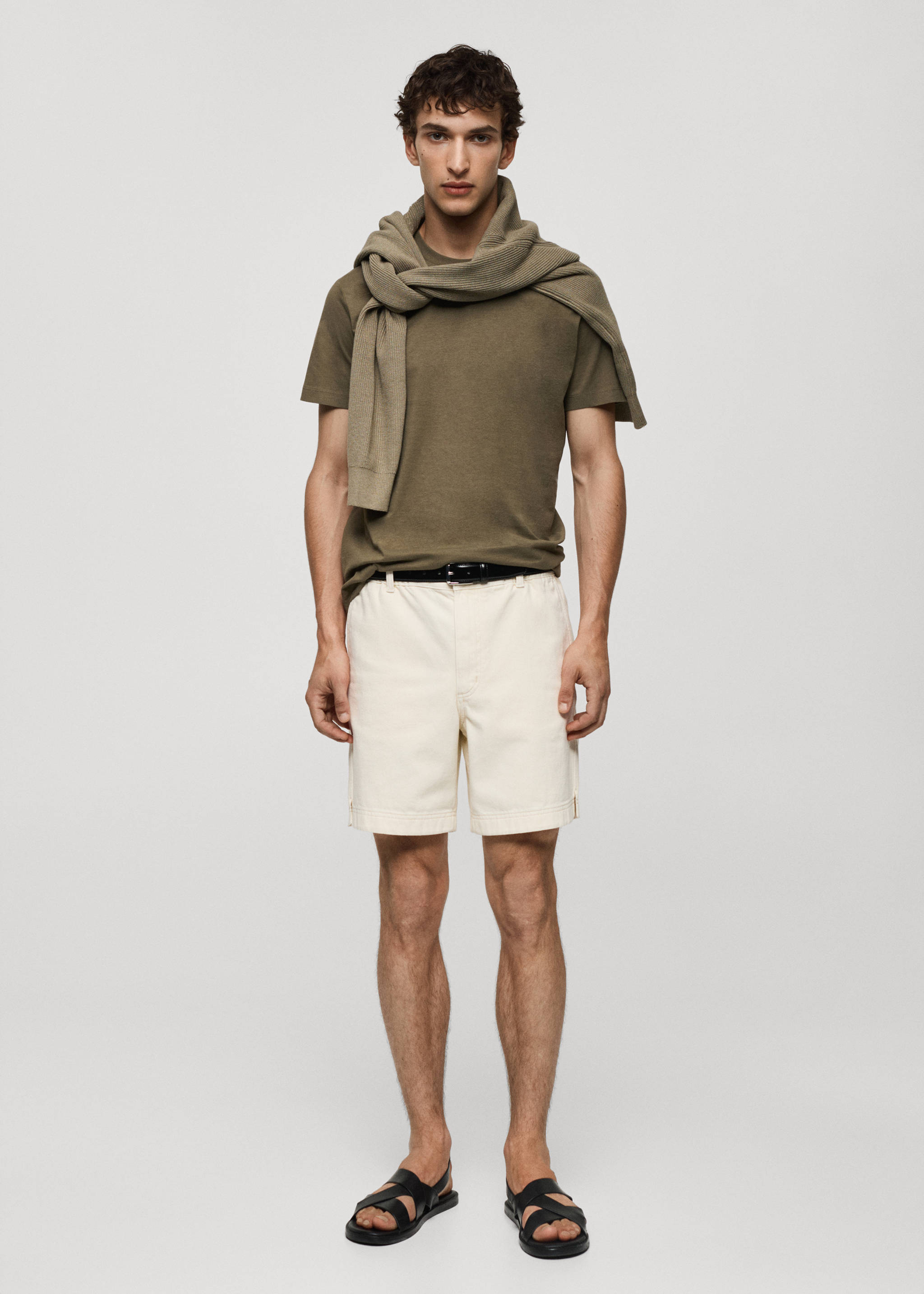 Slim Fit-Baumwoll-T-Shirt - Allgemeine Ansicht