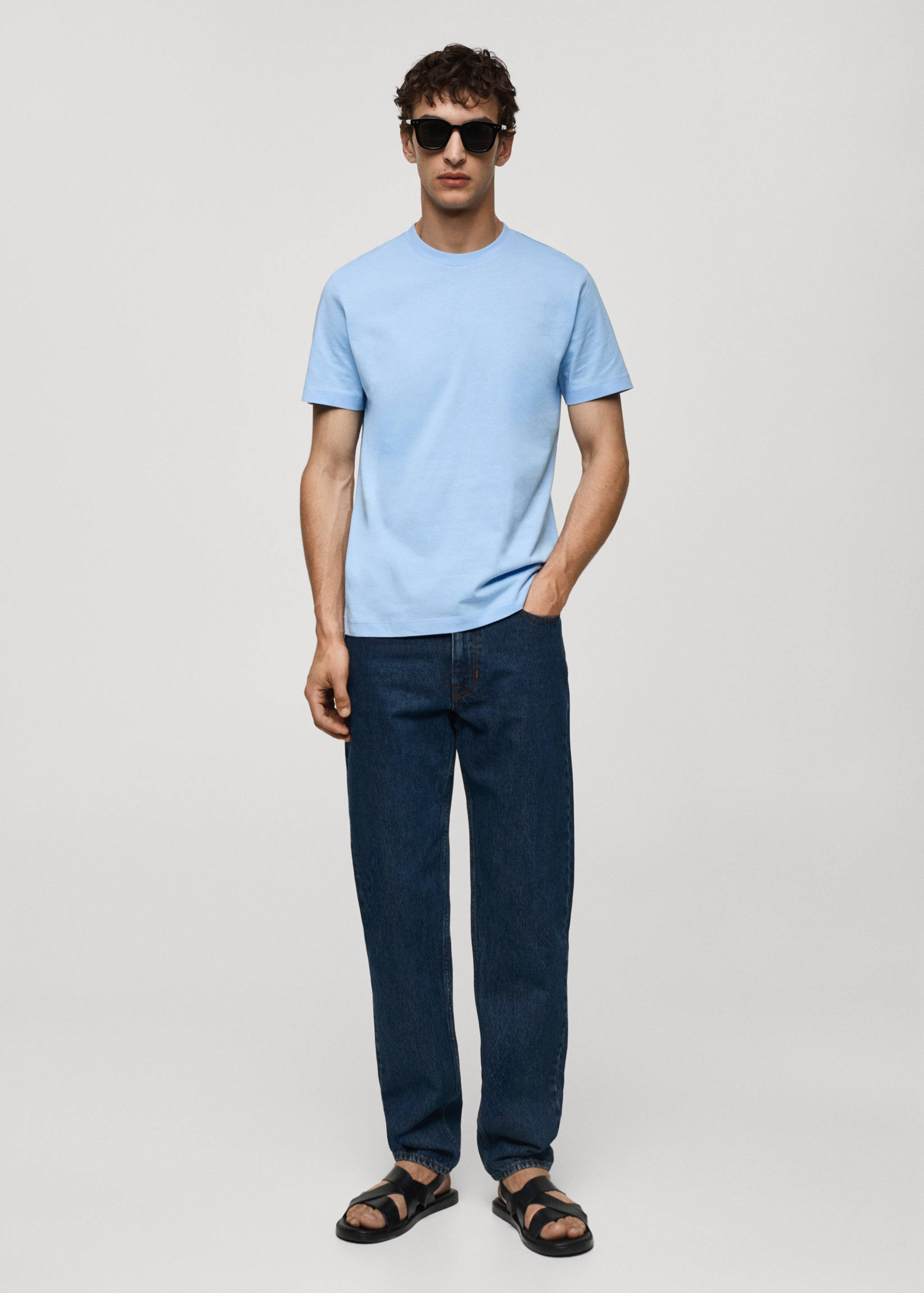 Slim Fit-Baumwoll-T-Shirt - Allgemeine Ansicht