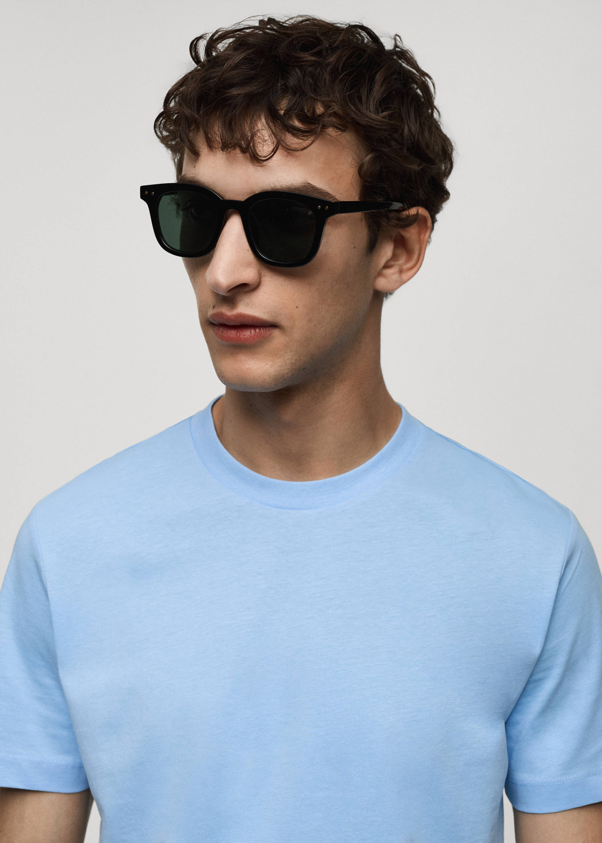 Slim Fit-Baumwoll-T-Shirt - Detail des Artikels 1