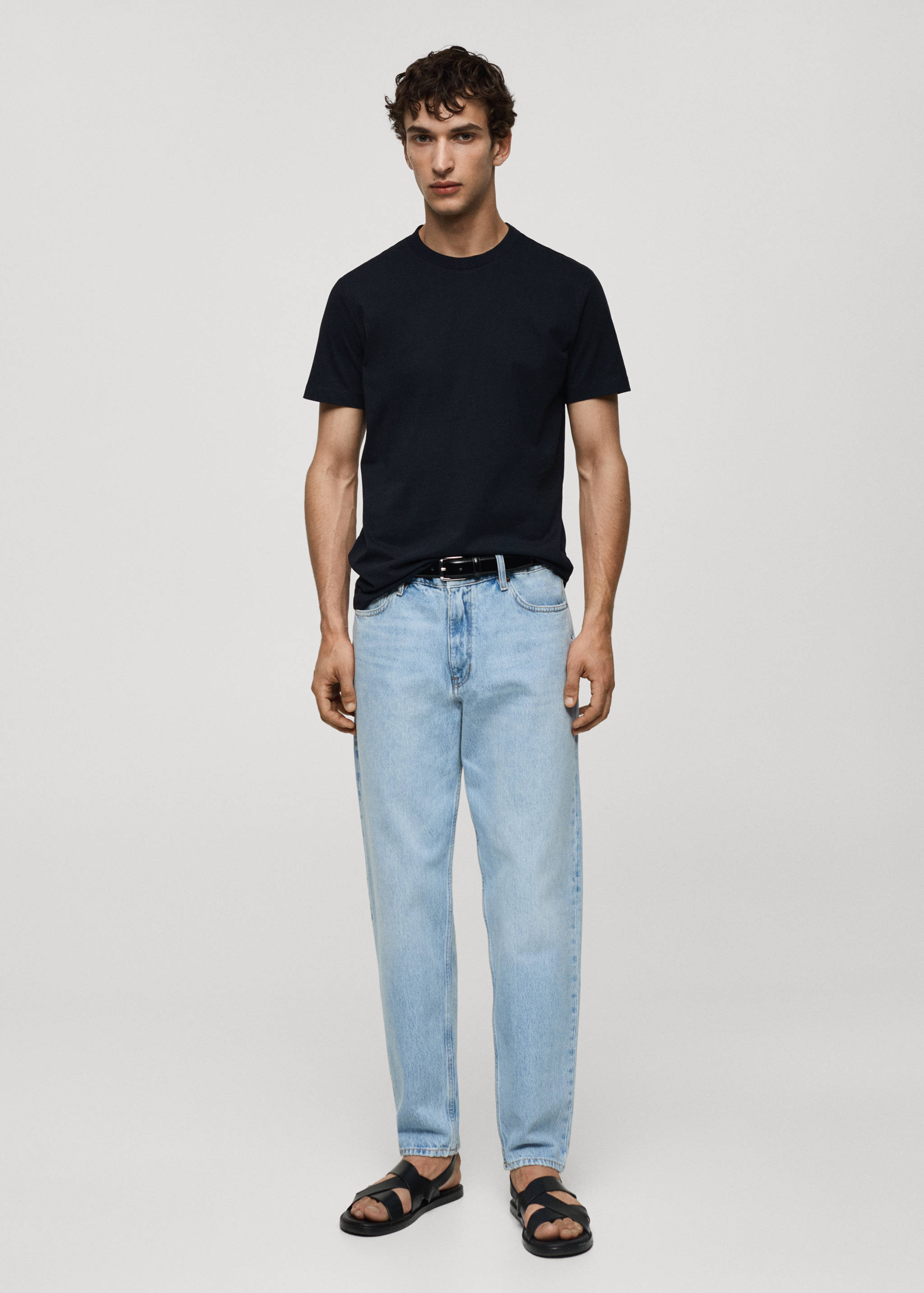 Slim Fit-Baumwoll-T-Shirt - Allgemeine Ansicht