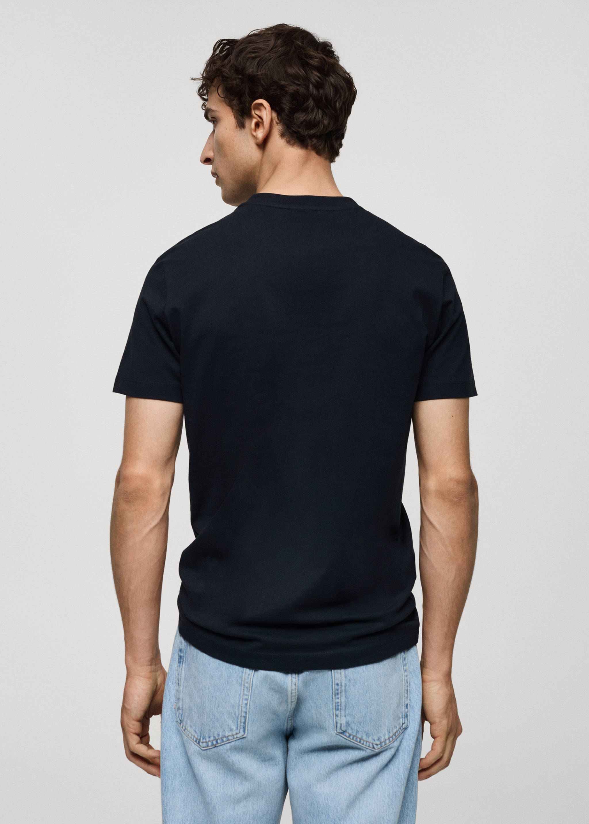 Slim Fit-Baumwoll-T-Shirt - Rückseite des Artikels