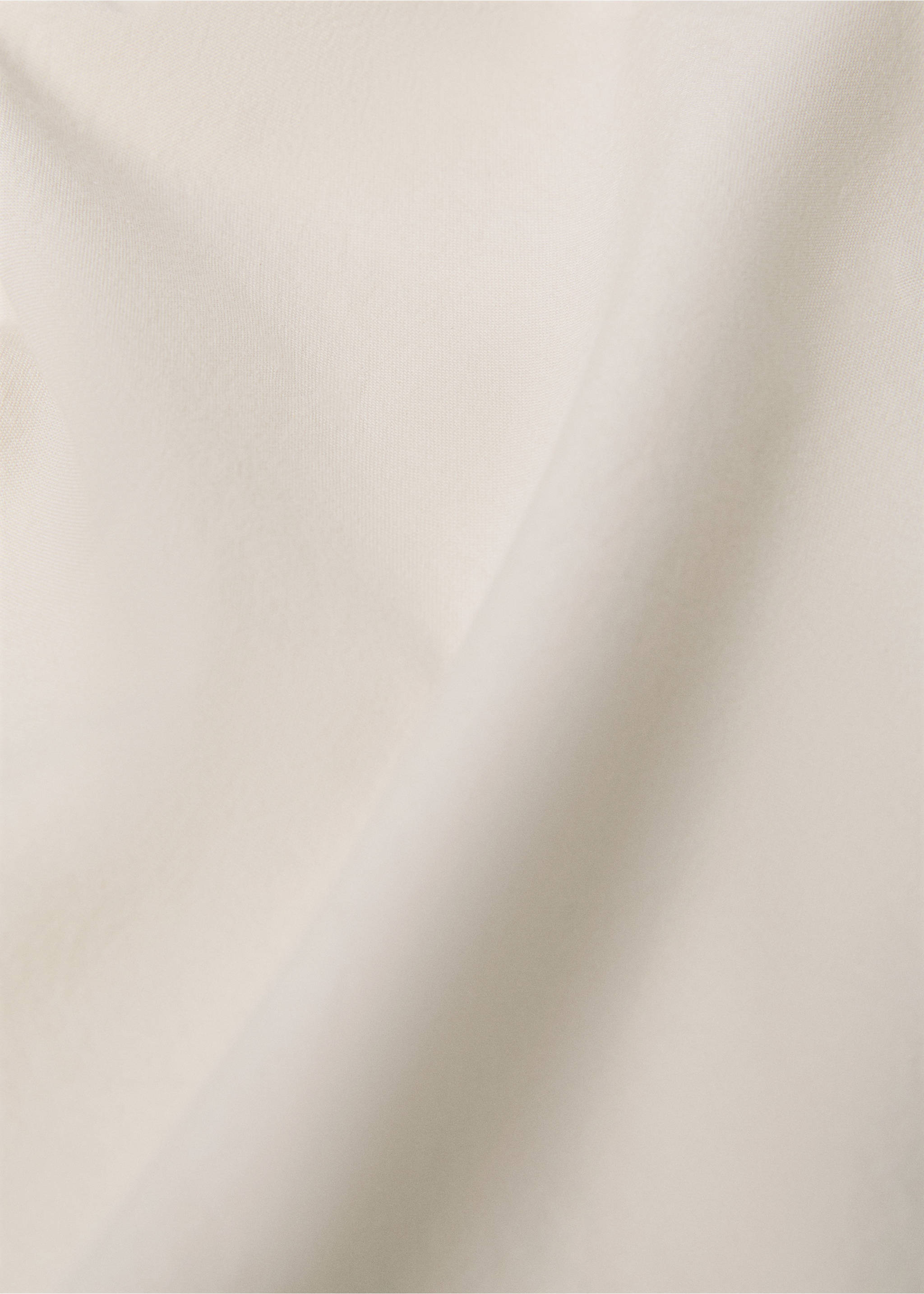 Washed cotton fitted sheet for single bed - Details of the article 2, Sand. Ref: 77070619-00.