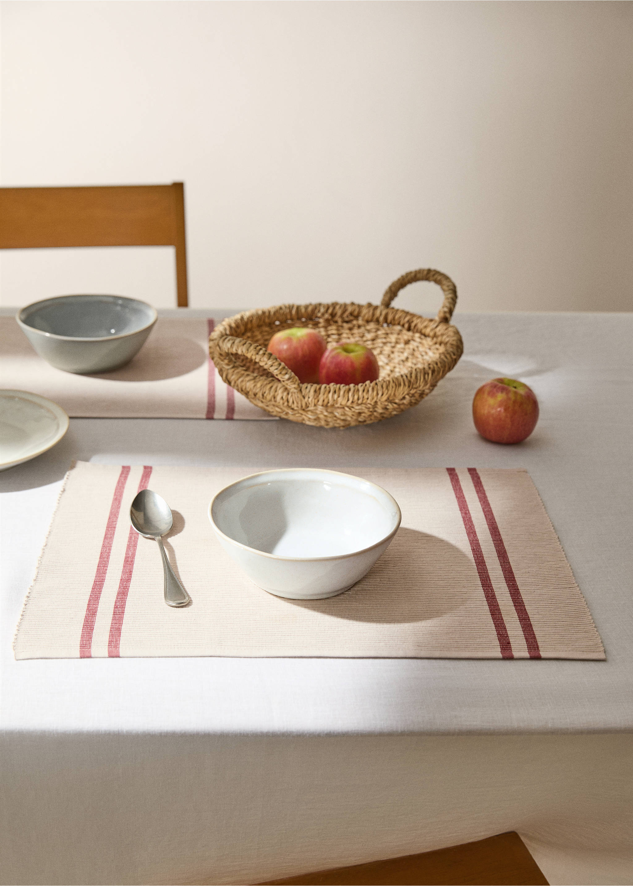 Single woven cotton stripe - General plane, Maroon. Ref: 77070620-00.