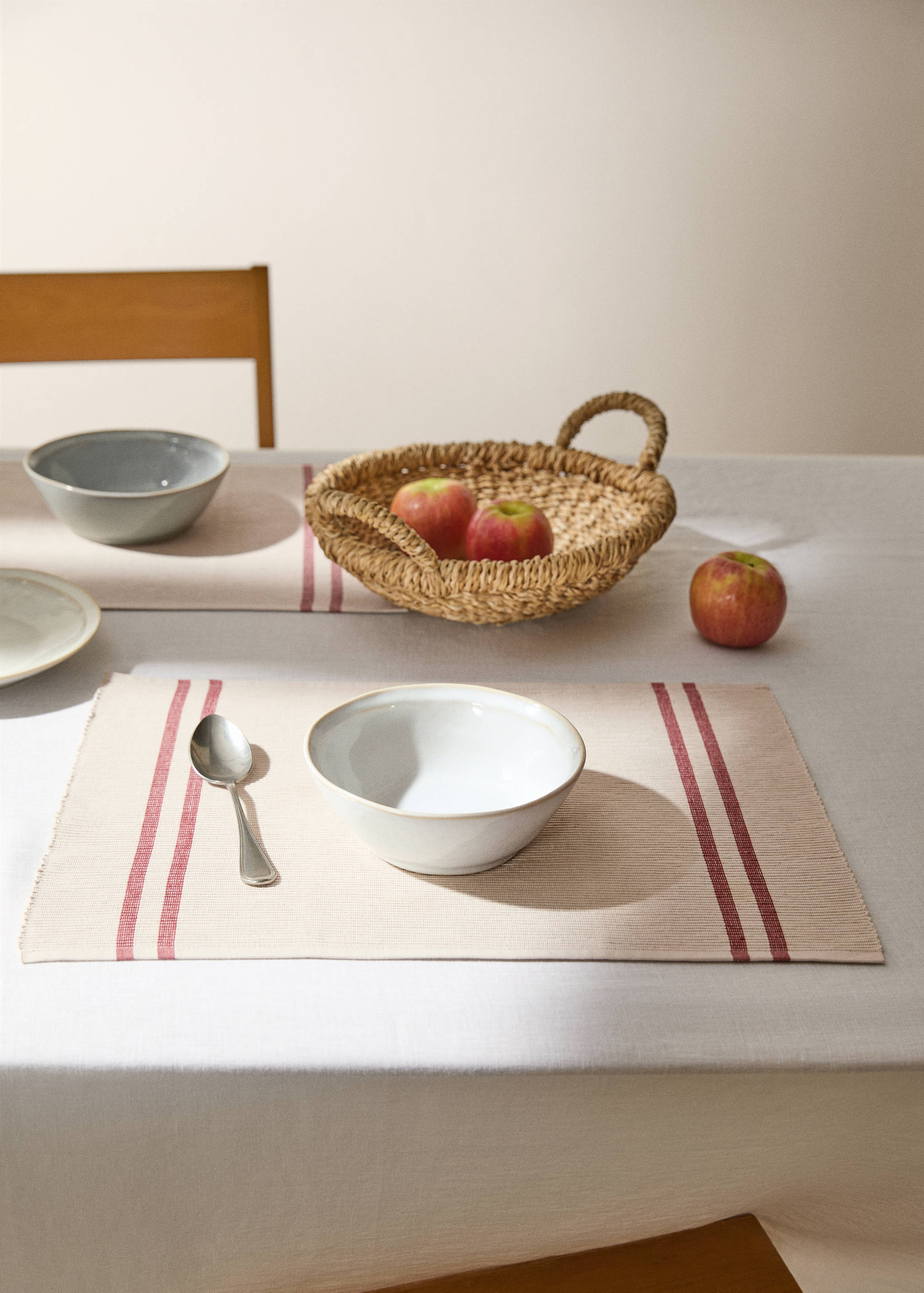 Single woven cotton stripe - General plane