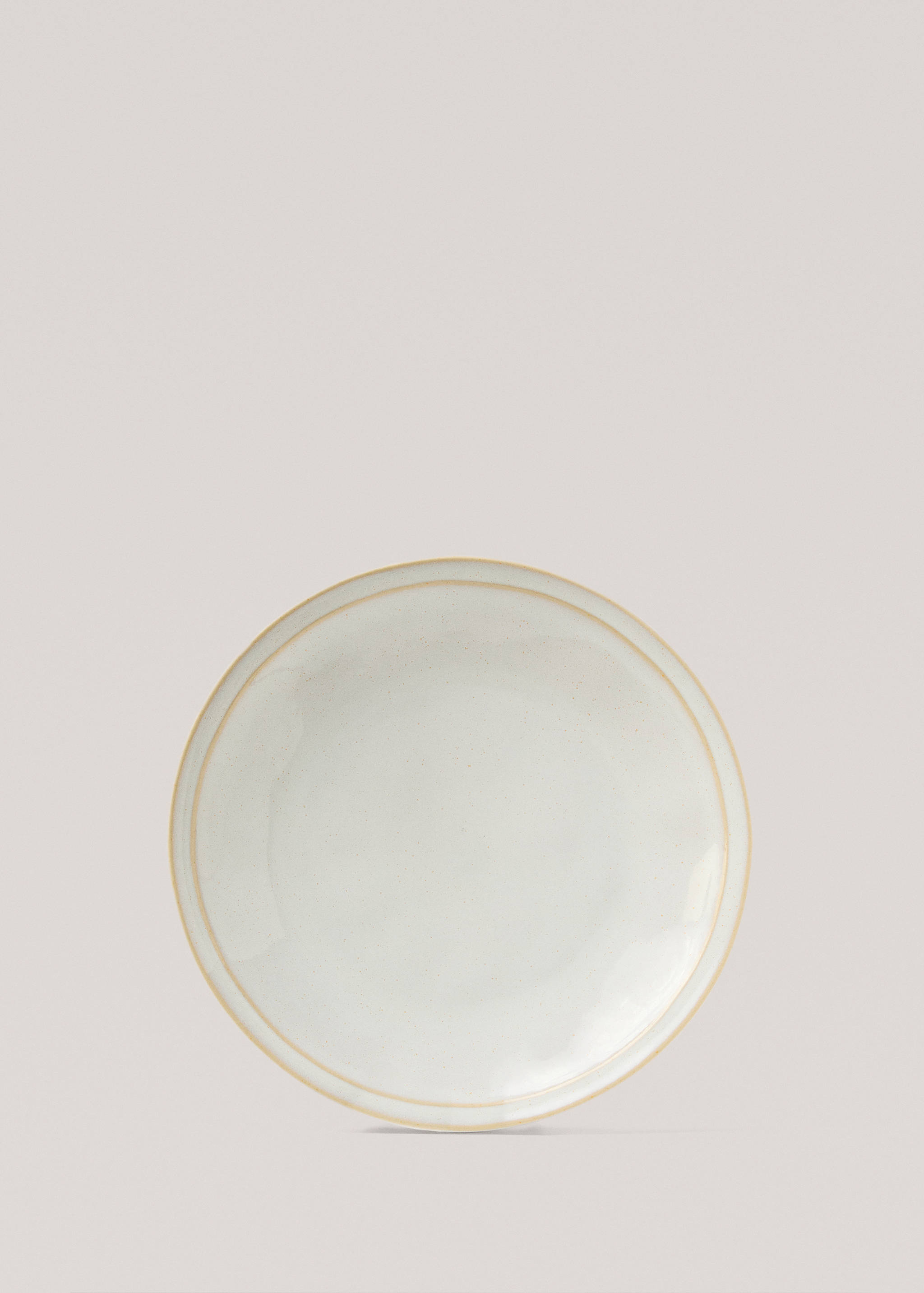 Aged double-edged stoneware dinner plate - Article without model