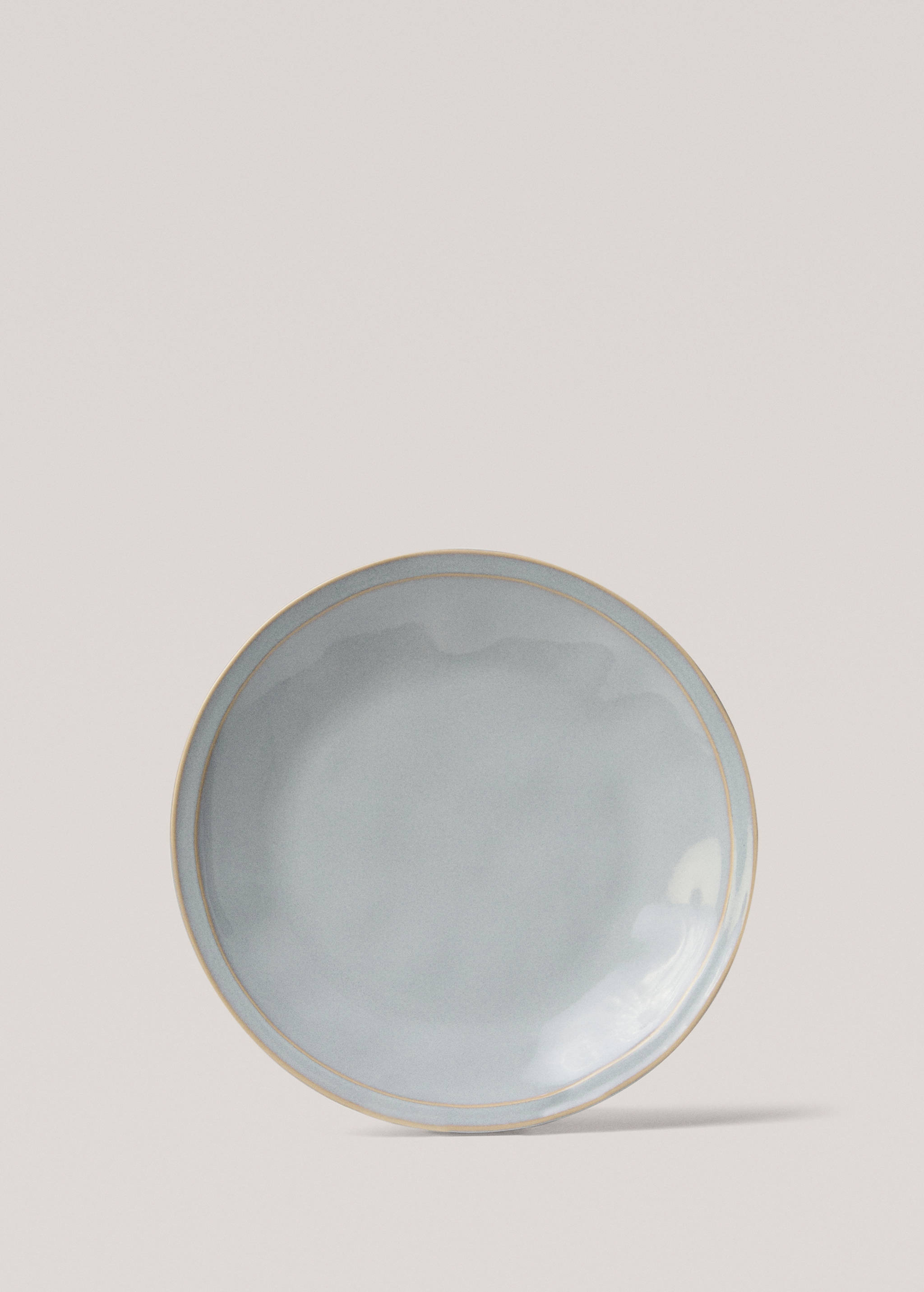 Aged double-edged stoneware dinner plate - Article without model