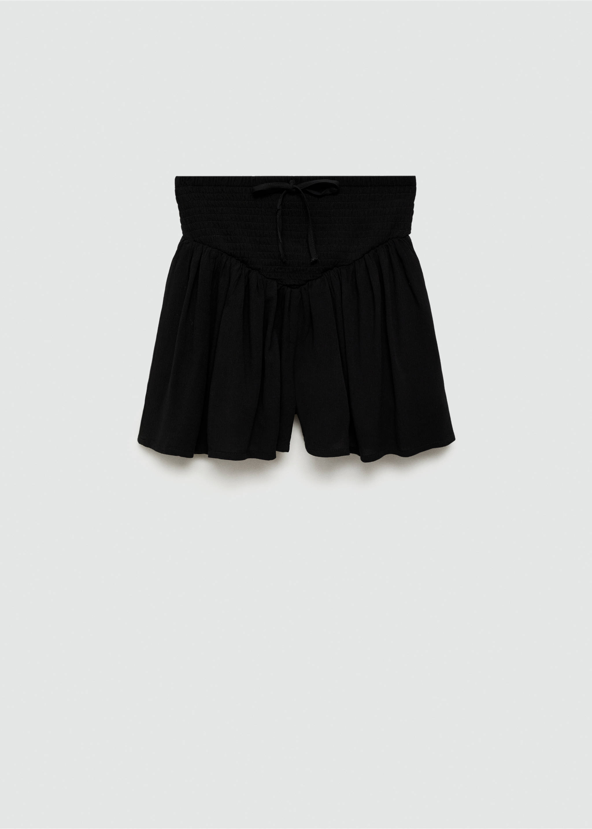 Gathered skort - Article without model, Black. Ref: 77070627-00.