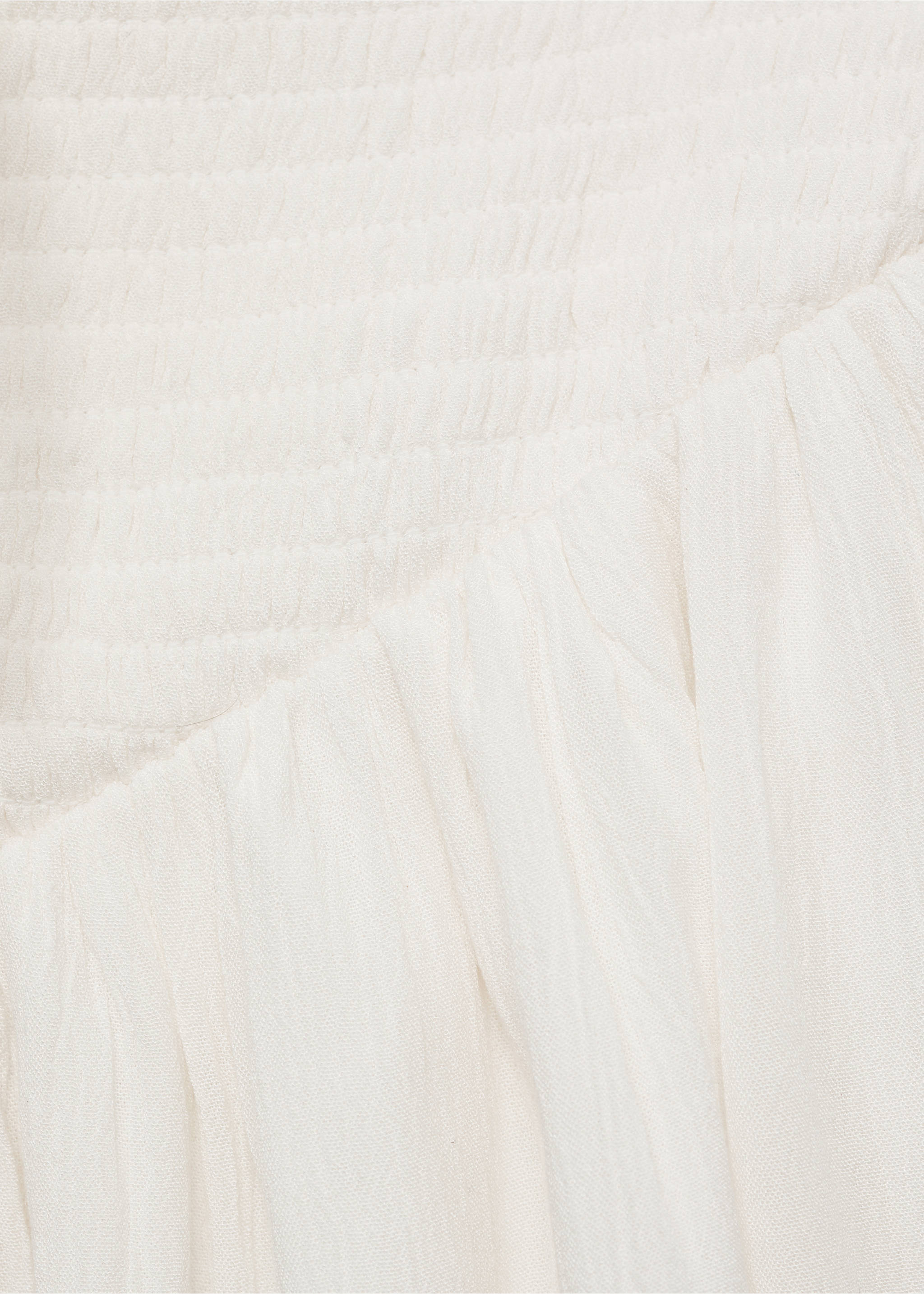 Geraffter Hosenrock - Detail des Artikels 0, Cremeweiß. Ref: 77070628-00.