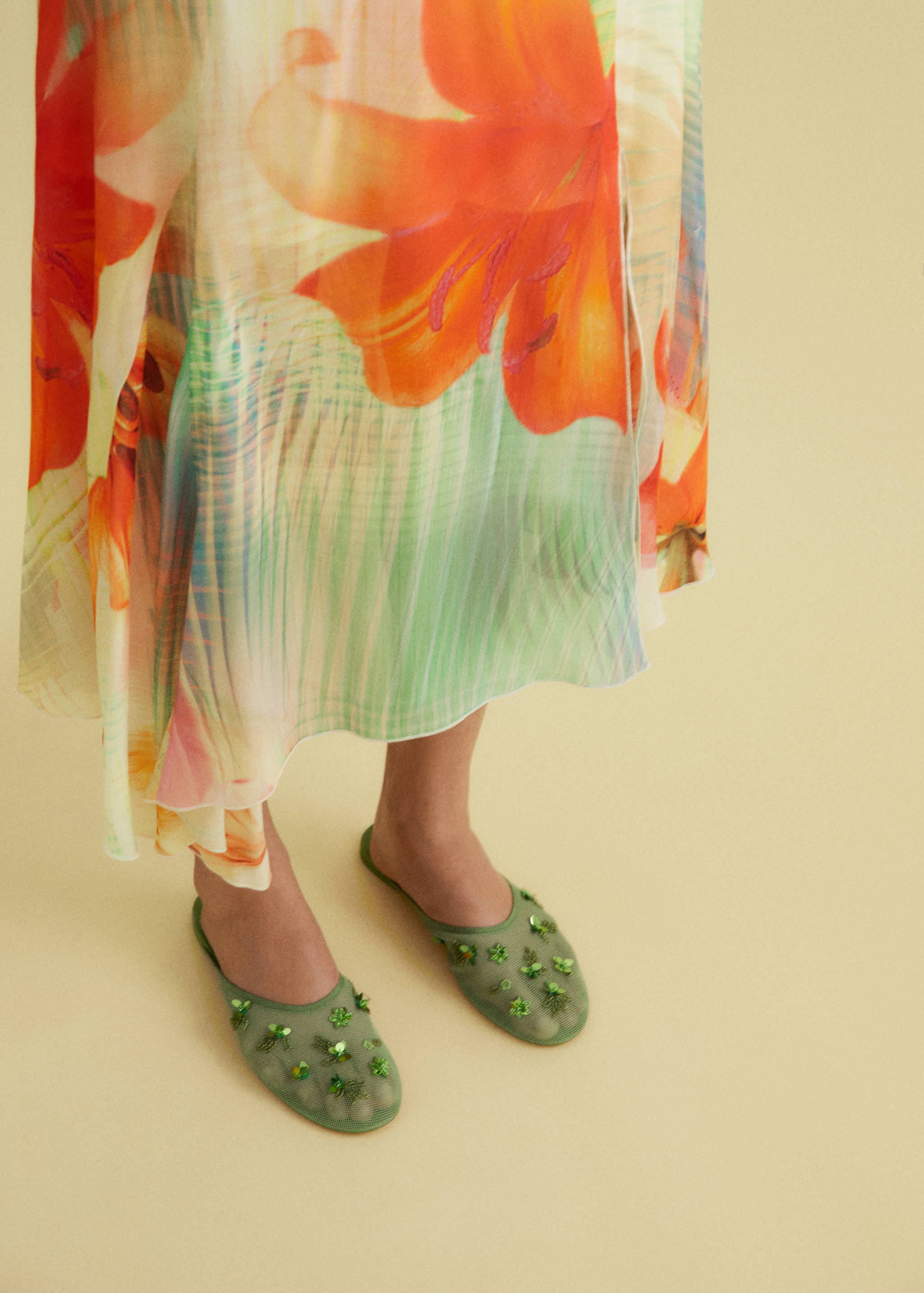 Mesh beaded shoe - General plane