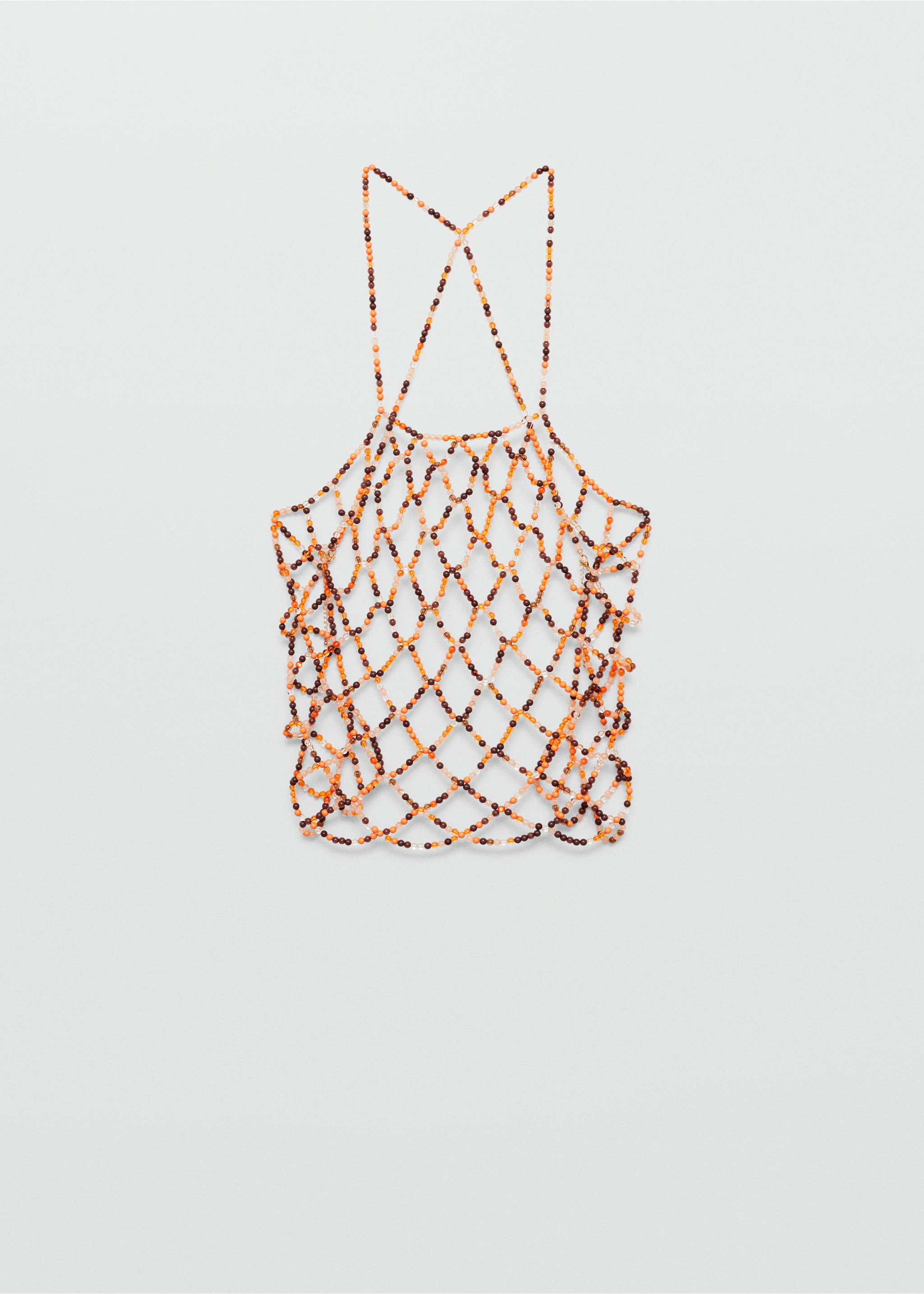 Top met kralen - Artikel zonder model, Oranje. Ref: 77070637-00.