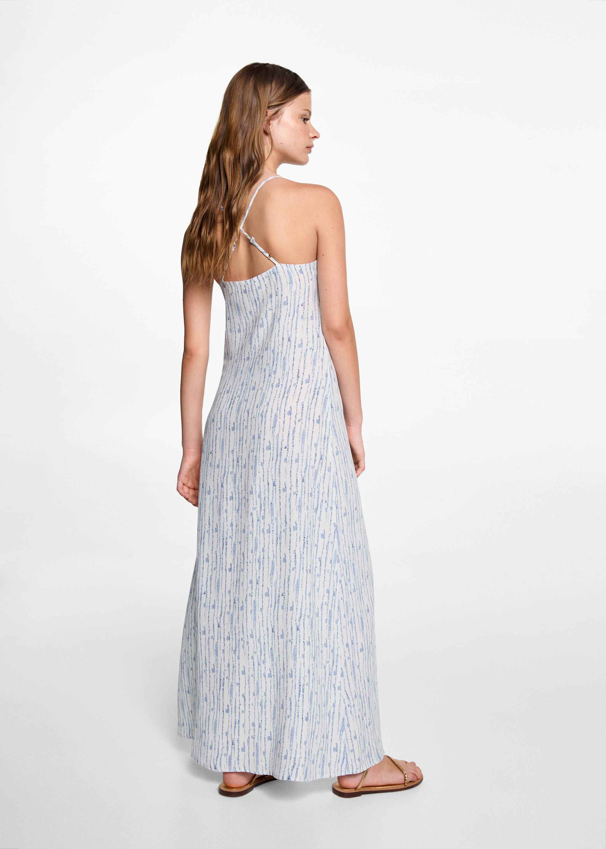 Vestido comprido estampado - Verso do artigo