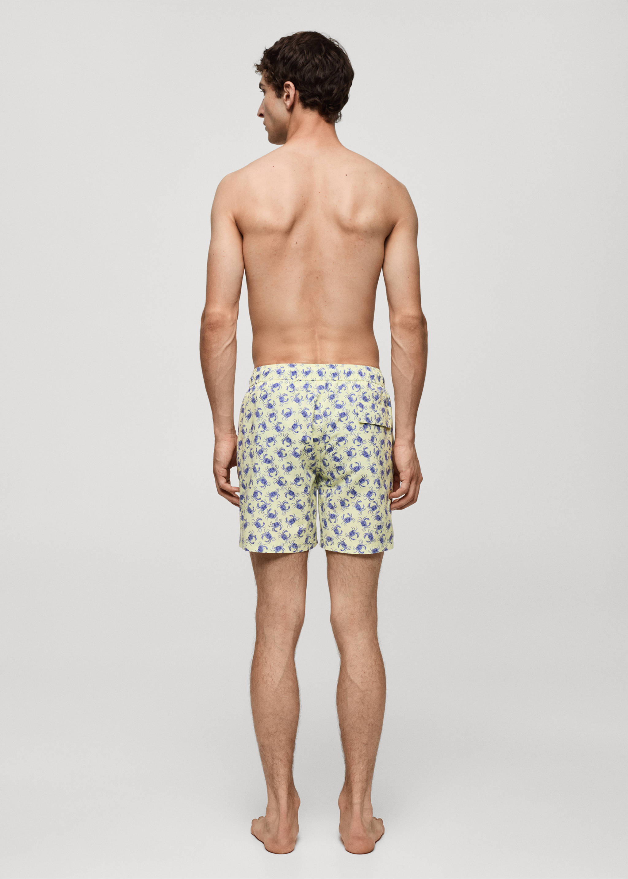 Banyador estampat crancs - Revers de l'article, Groc pastel. Ref: 77070640-00.