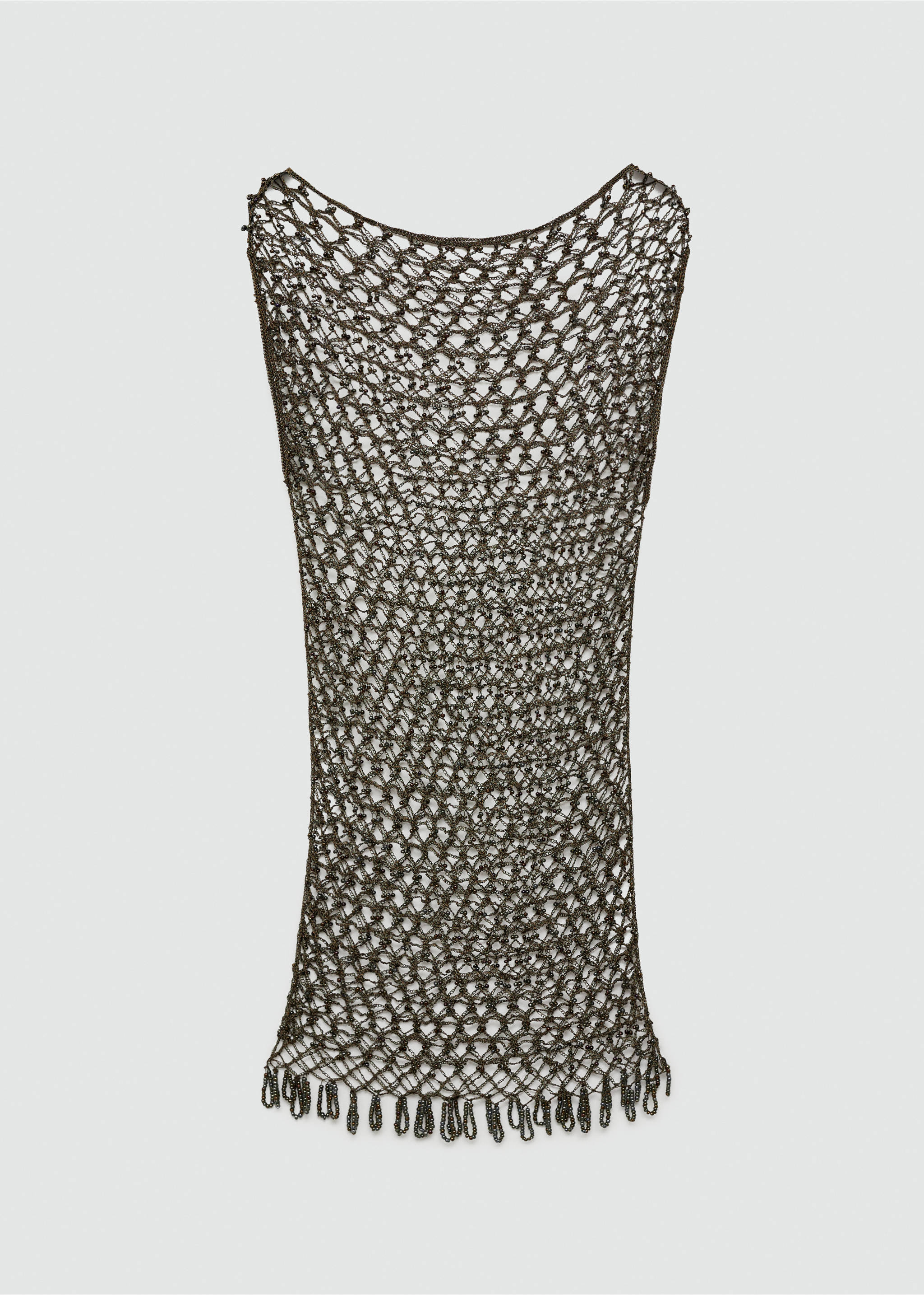 Vestido punto cristales - Artículo sin modelo, Khaki. Ref: 77070643-00.