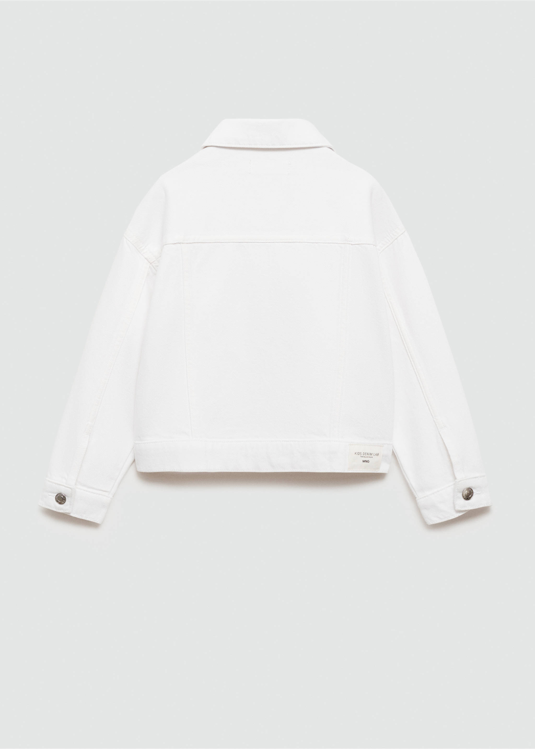 Pocketed denim jacket - Reverse of the article, White. Ref: 77071009-00.