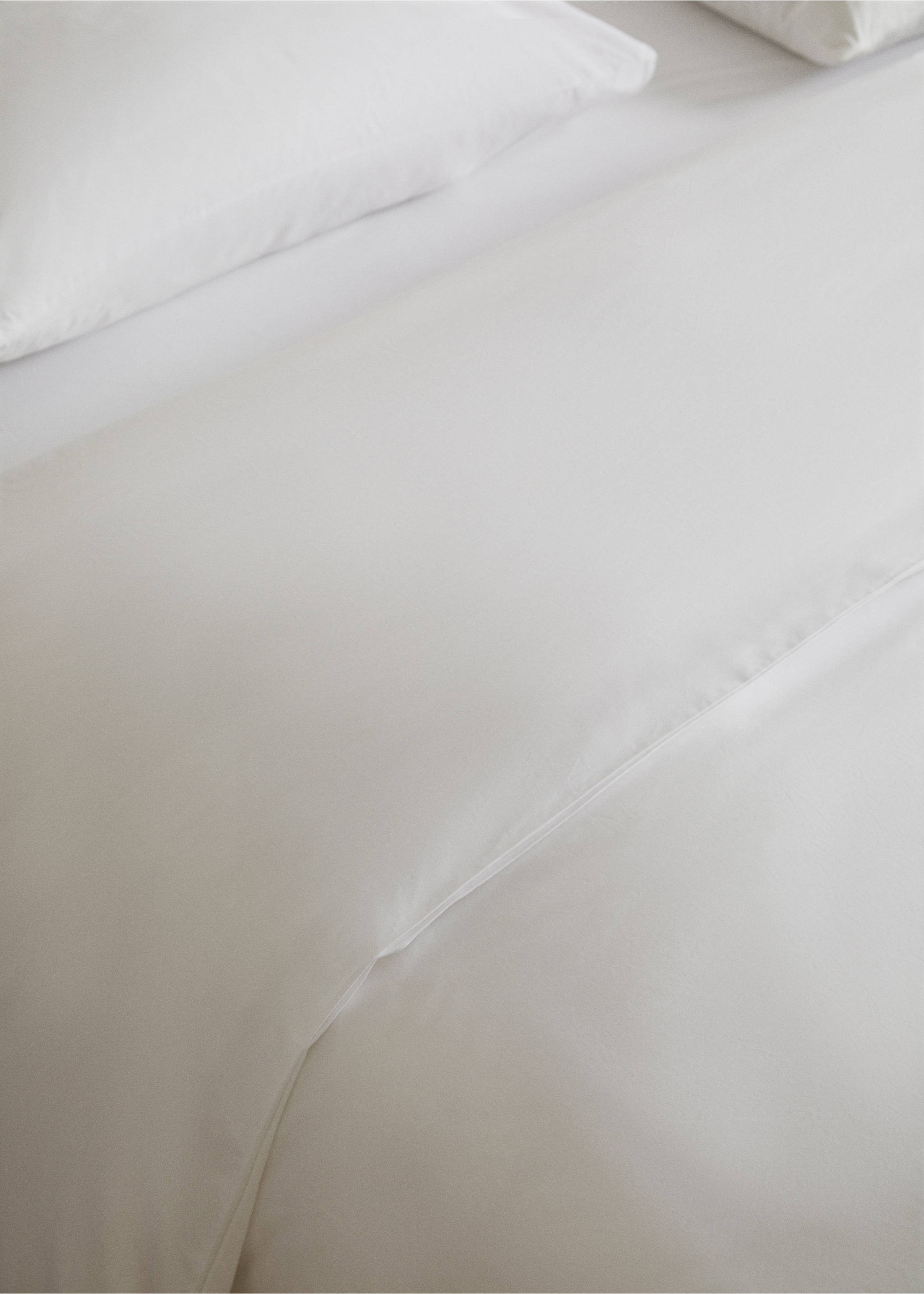 300 thread count cotton duvet cover for Single bed - Details of the article 8, White. Ref: 77071010-00.