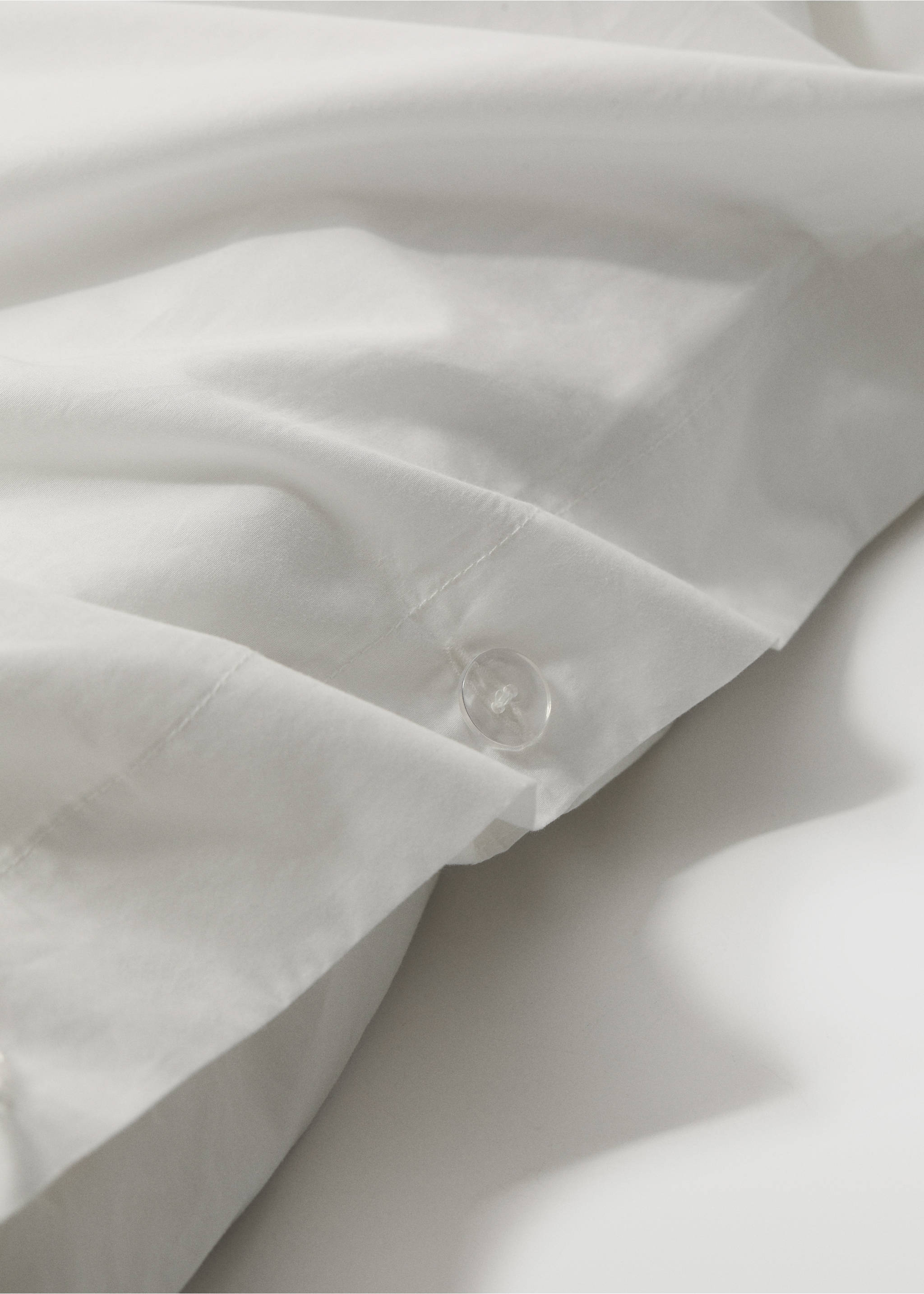 300 thread count cotton duvet cover for Single bed - Details of the article 3, White. Ref: 77071010-00.