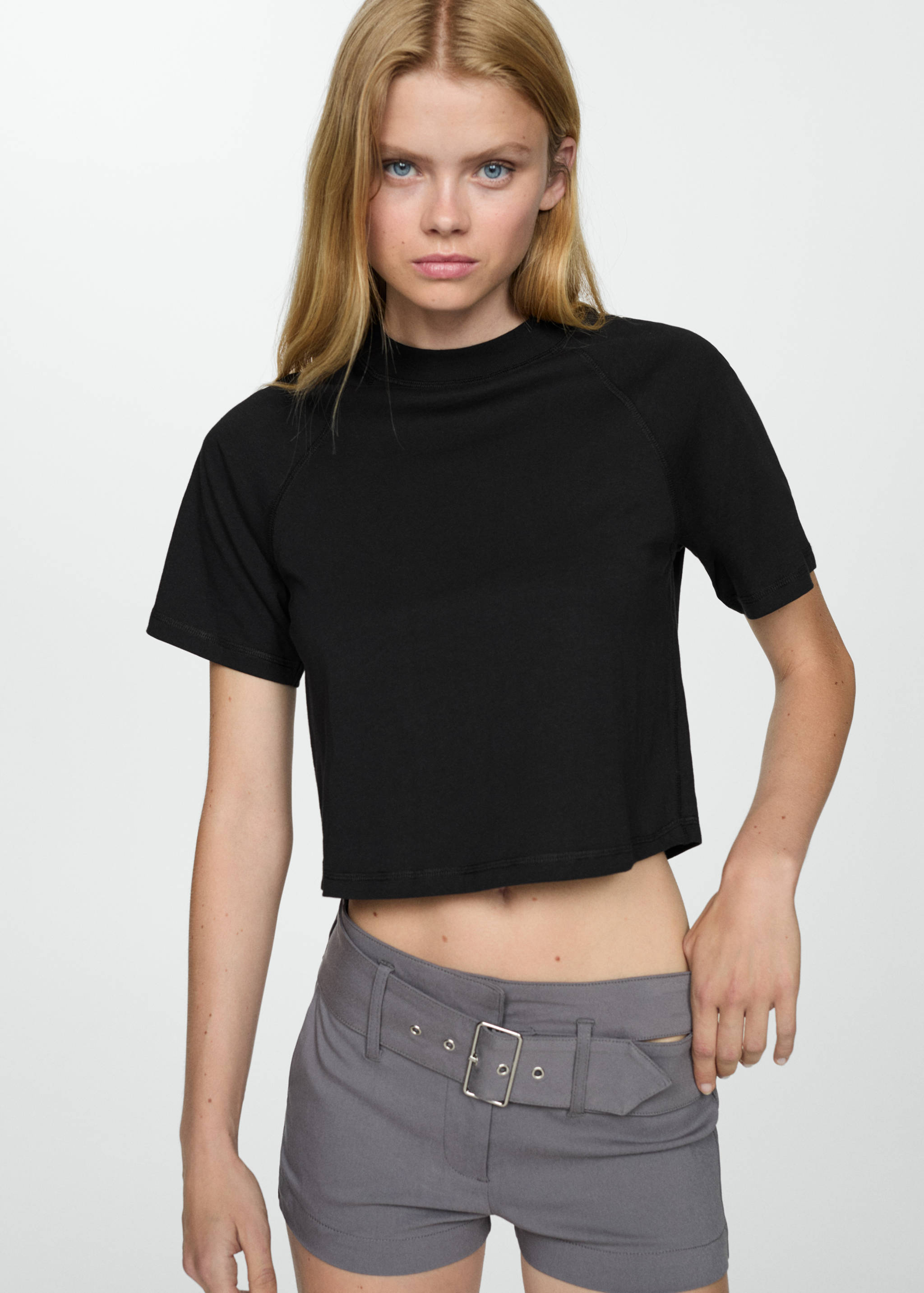 T-shirt coton coutures - Plan moyen