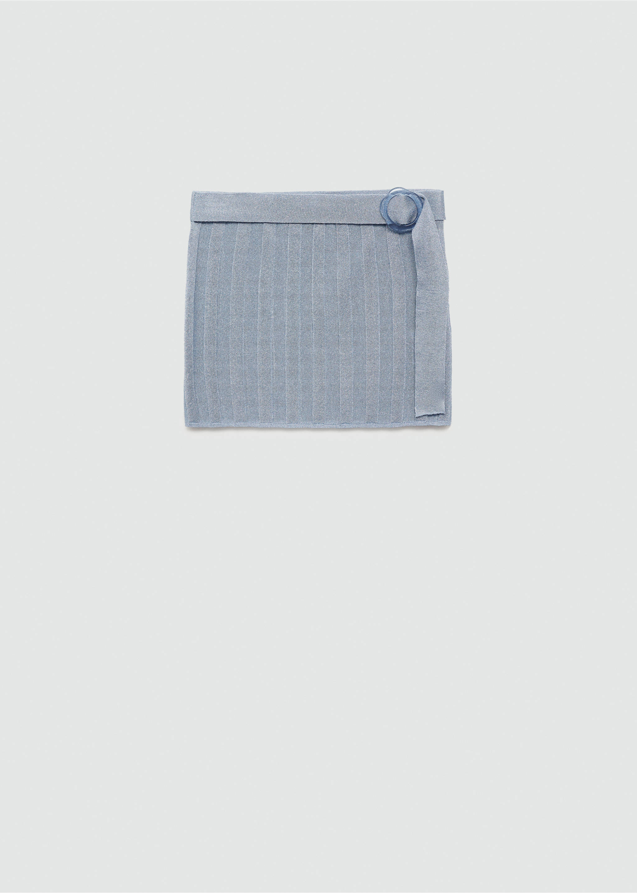 Lurex knitted mini-skirt - Article without model, Blue. Ref: 77071507-00.