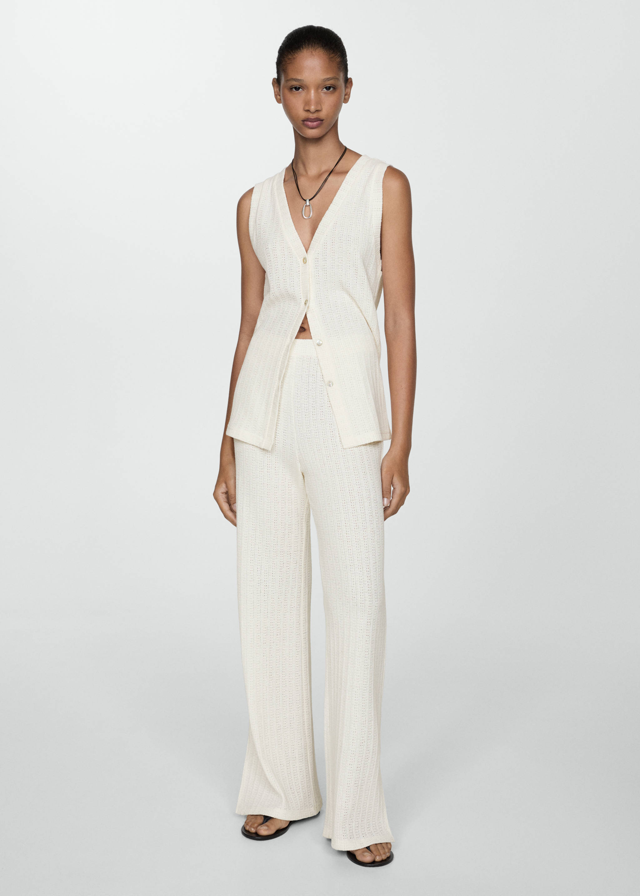 Chaleco botones crochet - Plano general