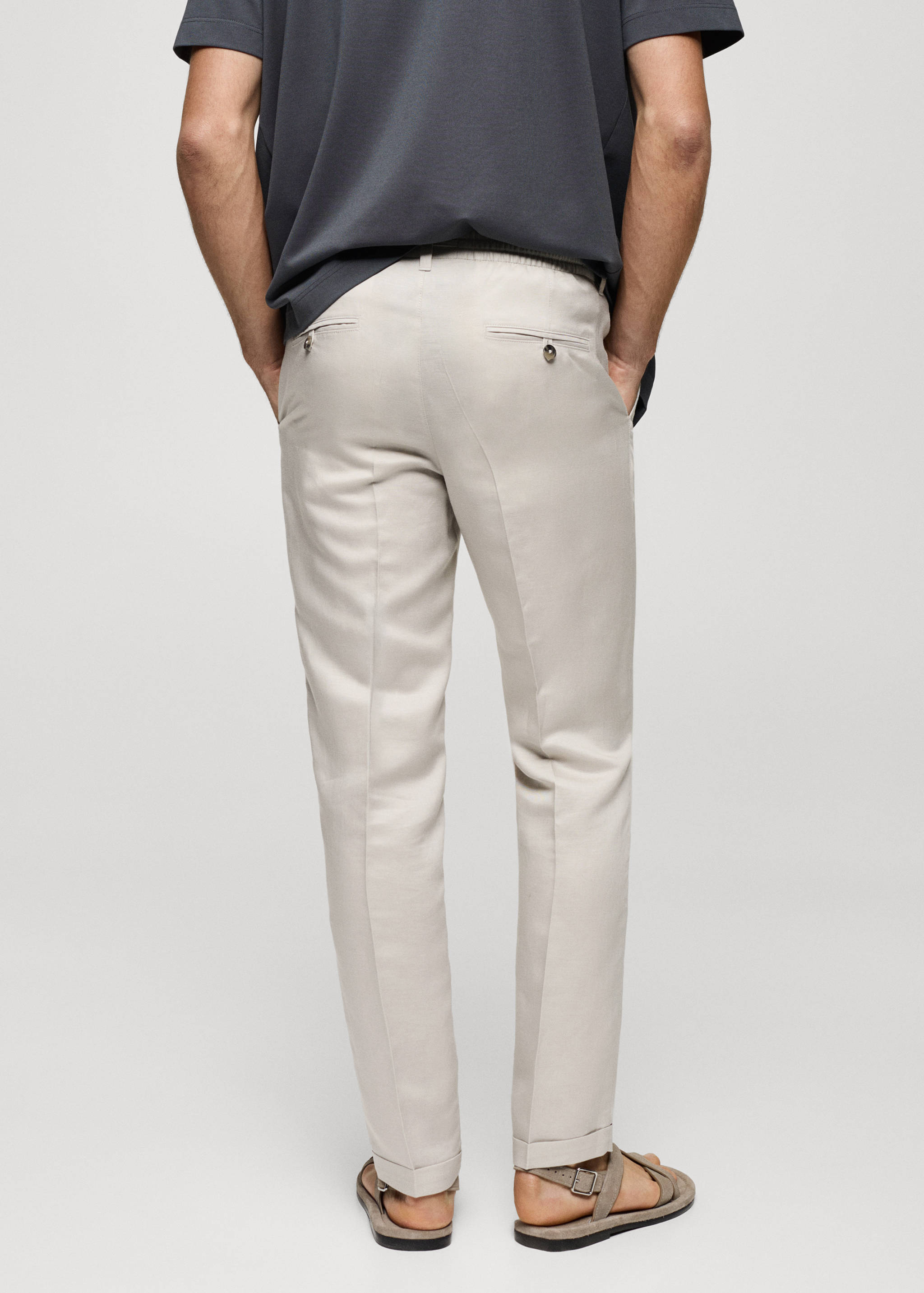 Pantalon lin Tencel cordon - Verso de l’article