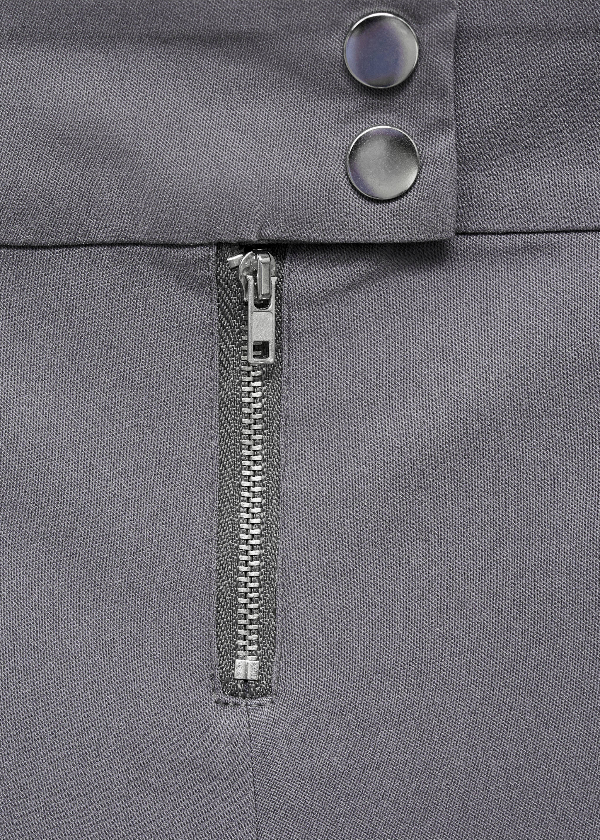 Cycling leggings with zip - Details of the article 8, Grey. Ref: 77072535-00.