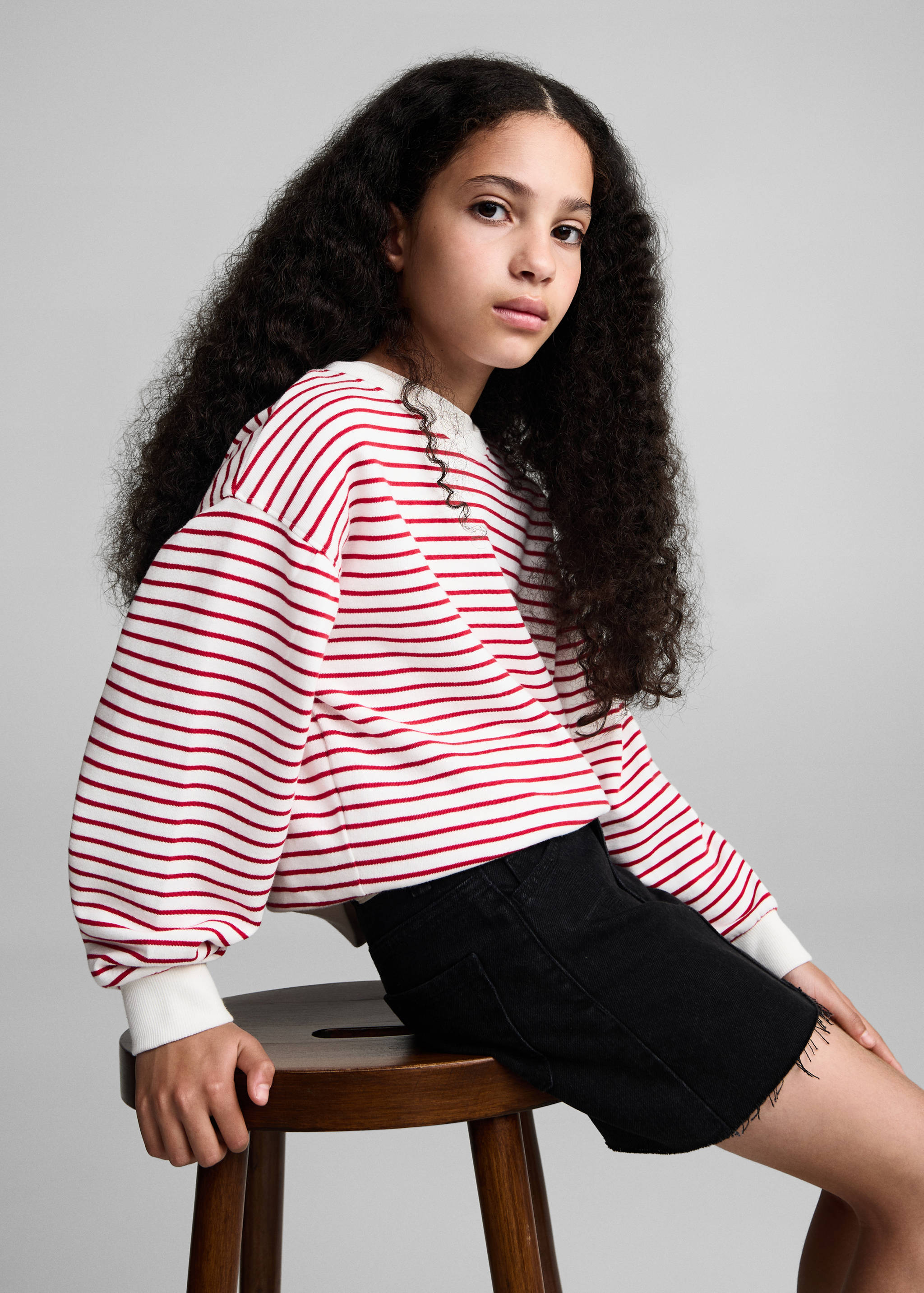 Short denim skirt - Details of the article 1