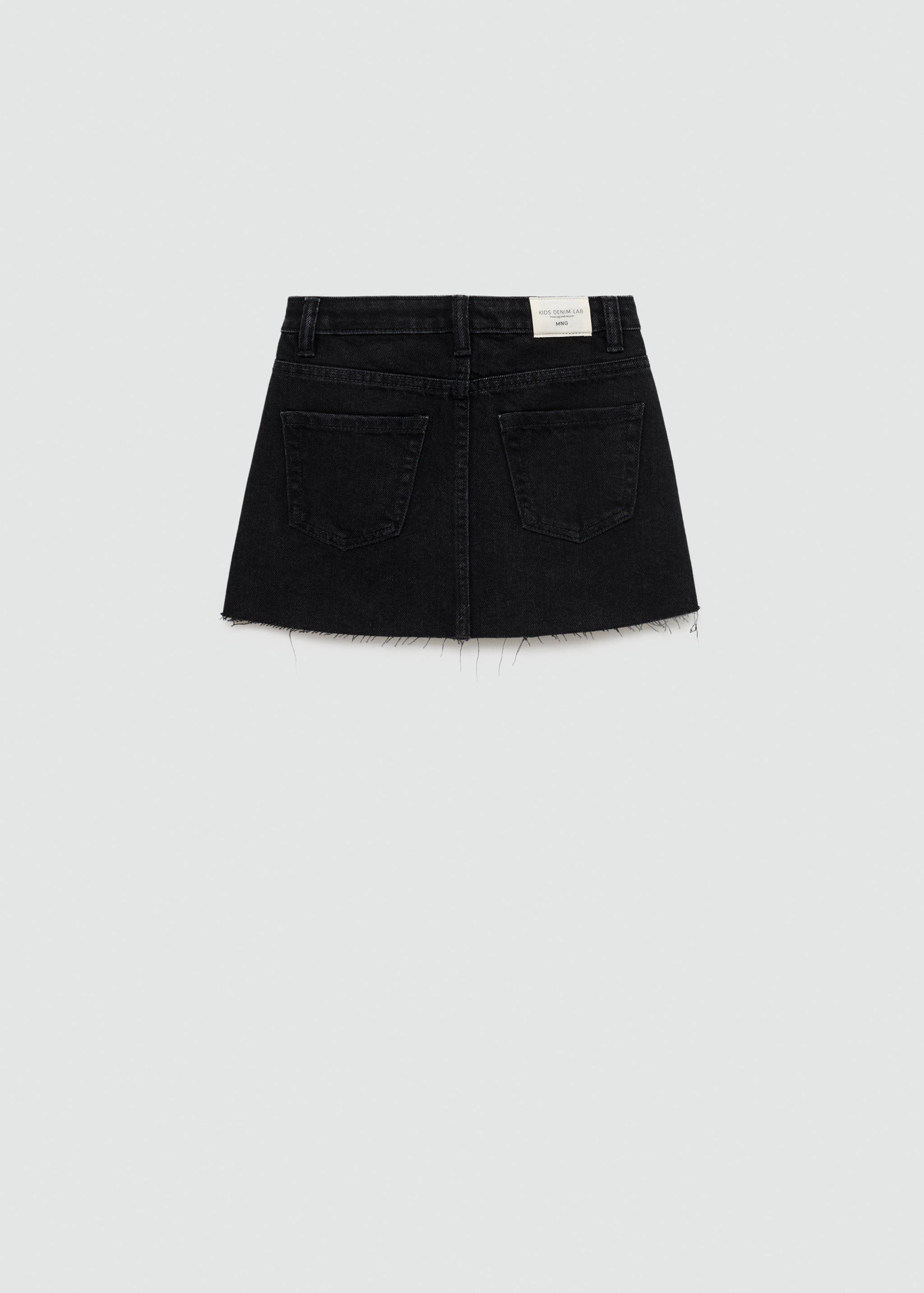 Short denim skirt - Reverse of the article