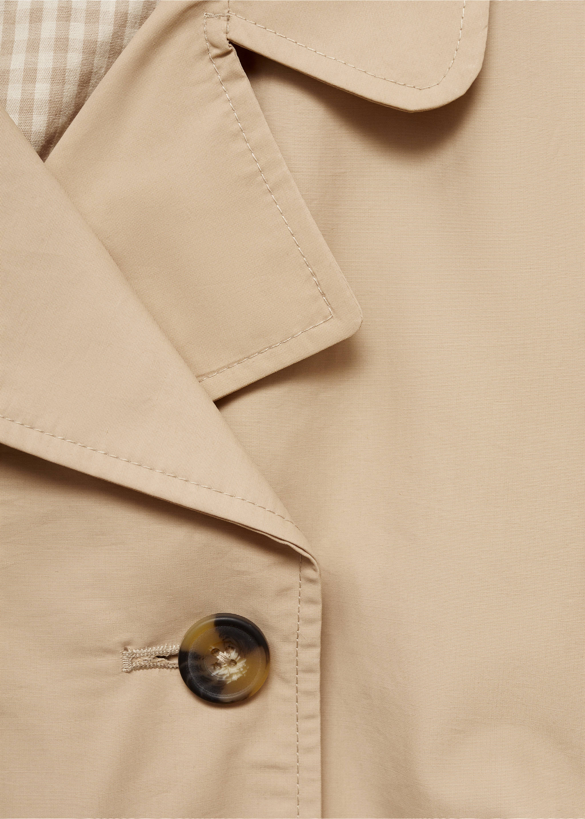 Klassischer Trenchcoat mit Gürtel - Detail des Artikels 8, Hellgrau/Pastellgrau. Ref: 77072539-00.