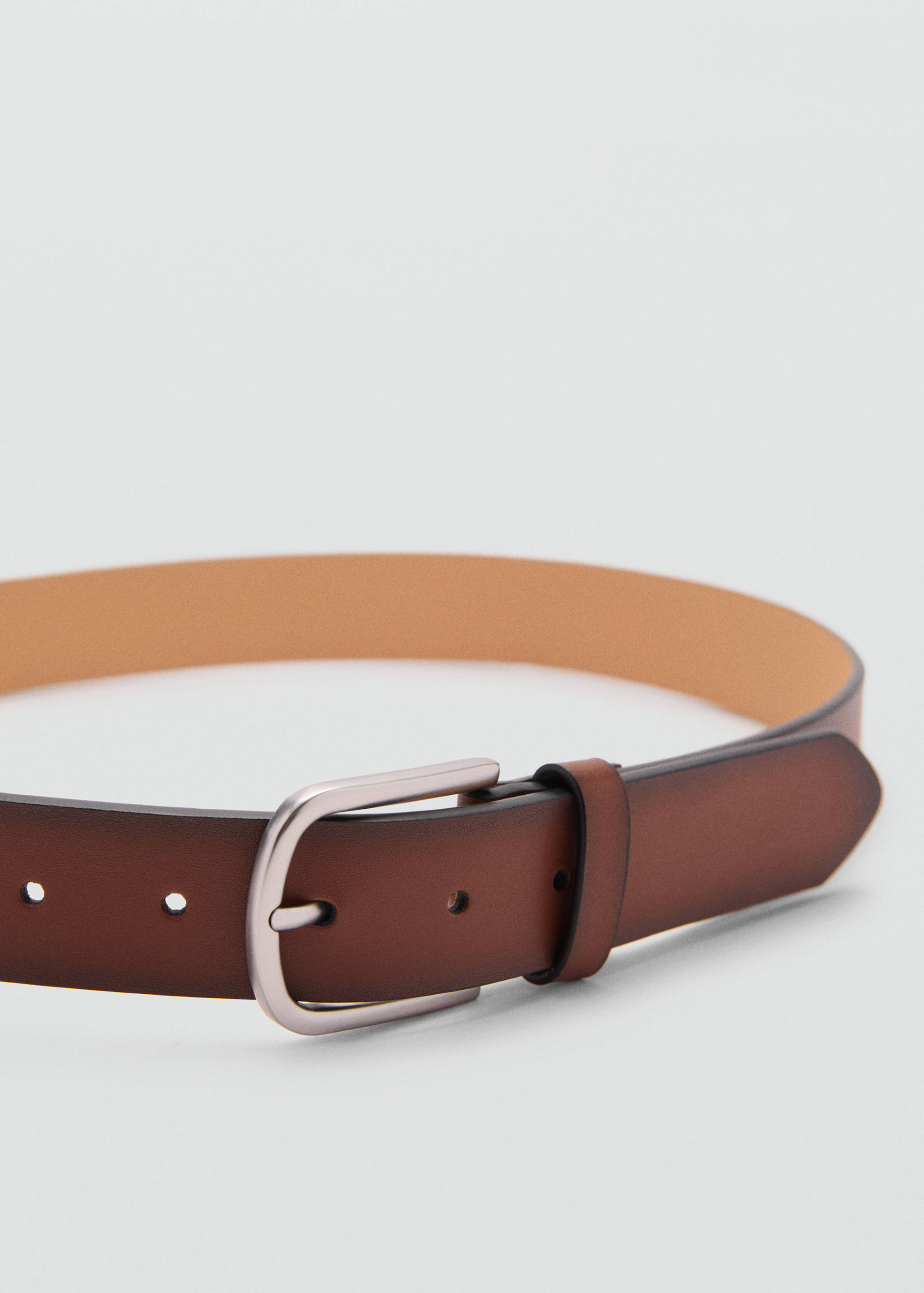 Pebbled leather belt - Medium plane