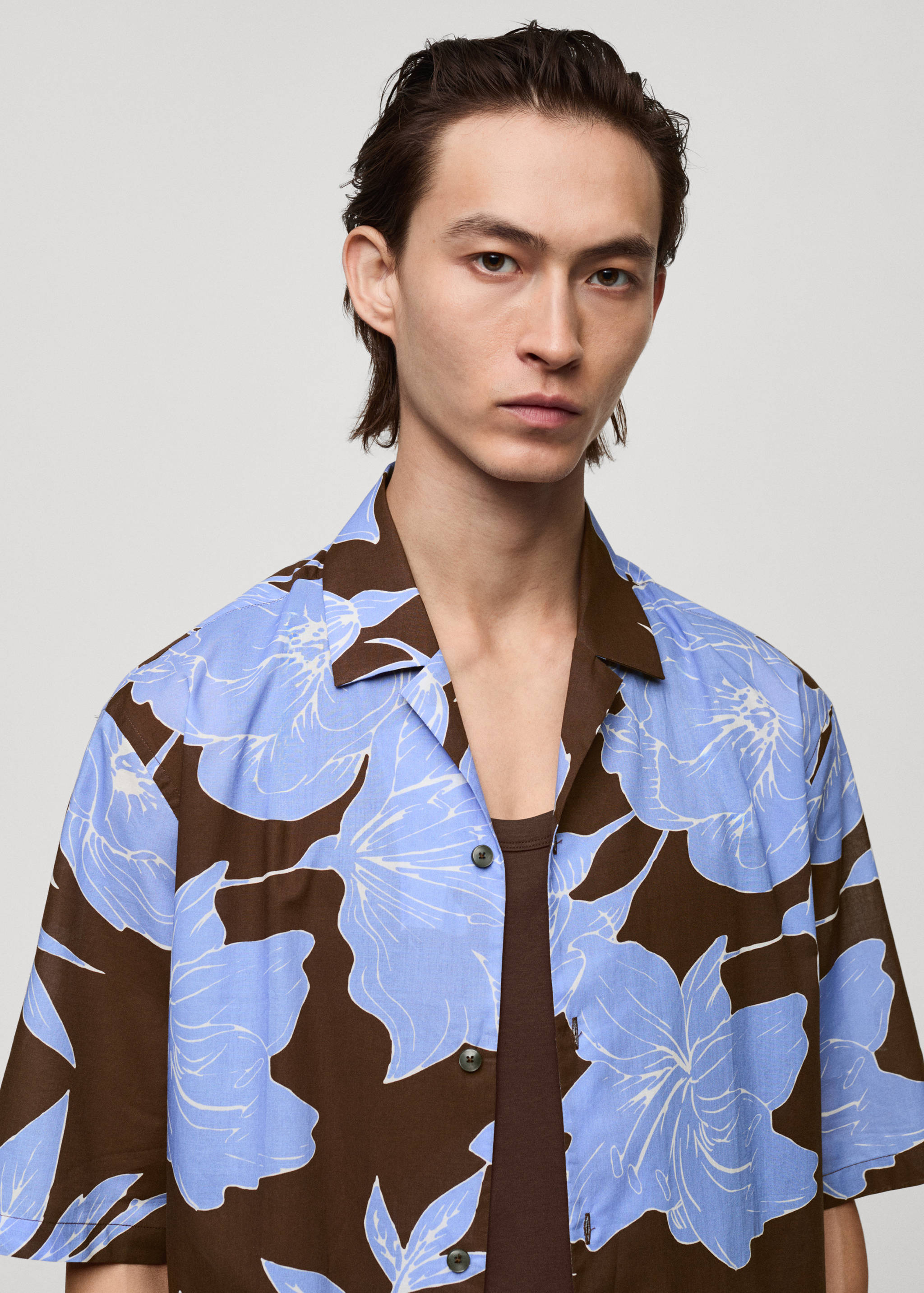 Camisa regular fit algodón estampada - Detalle del artículo 1