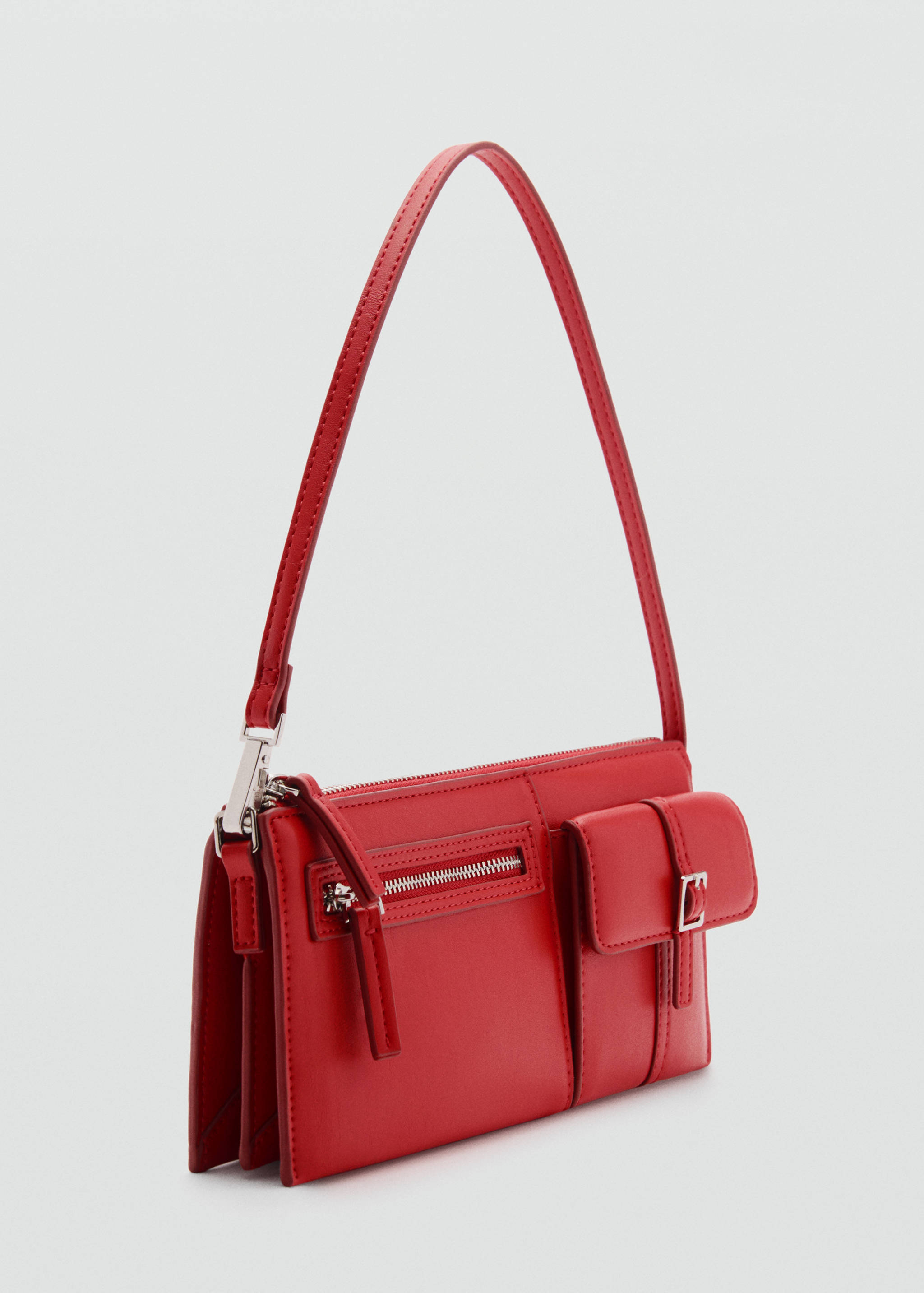 Shoulder bag with pockets - Medium plane