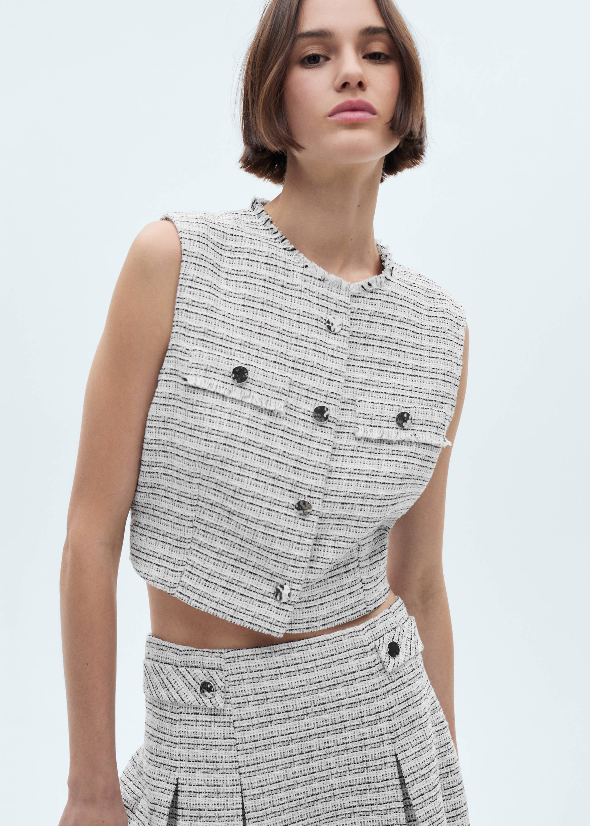 Tweed crop top - Medium plane
