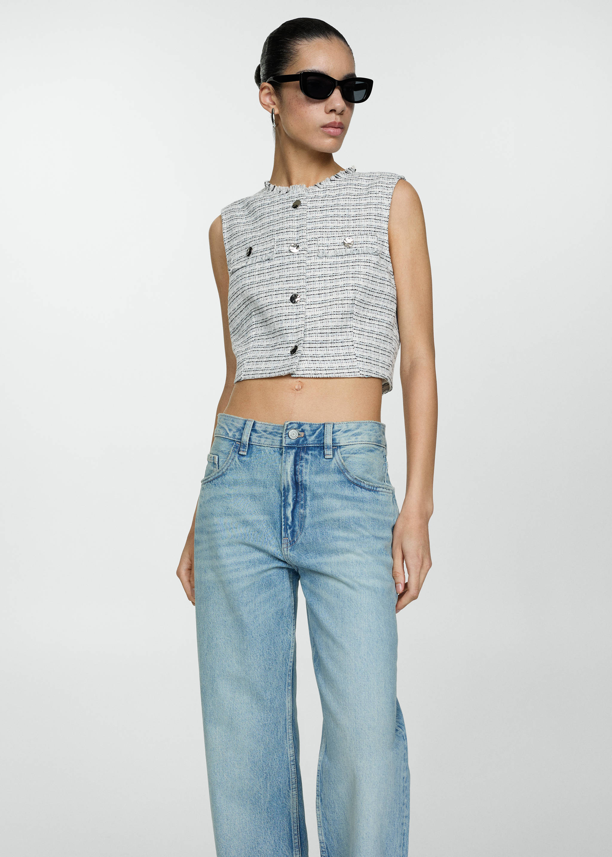 Tweed crop top - Details of the article 2