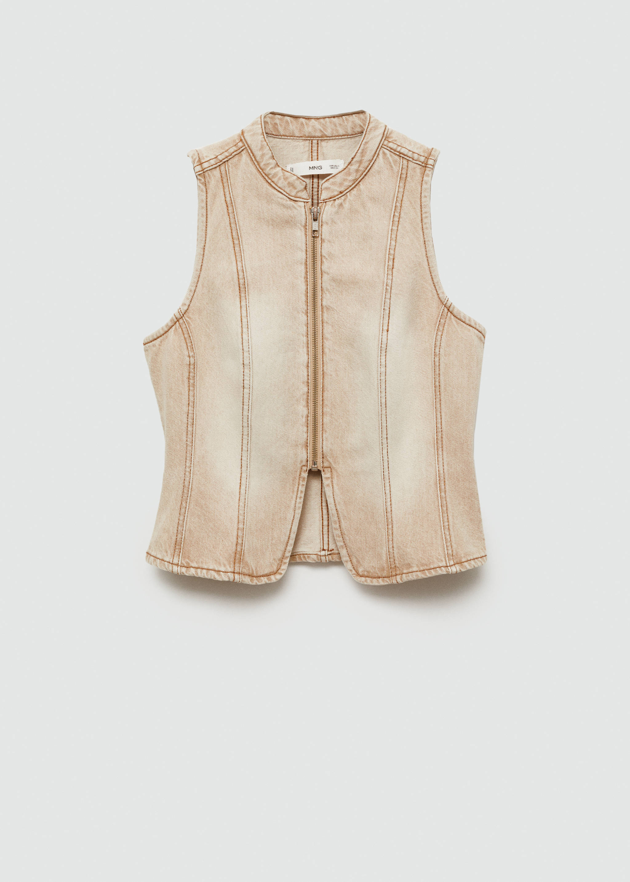 Denim top met rits - Artikel zonder model