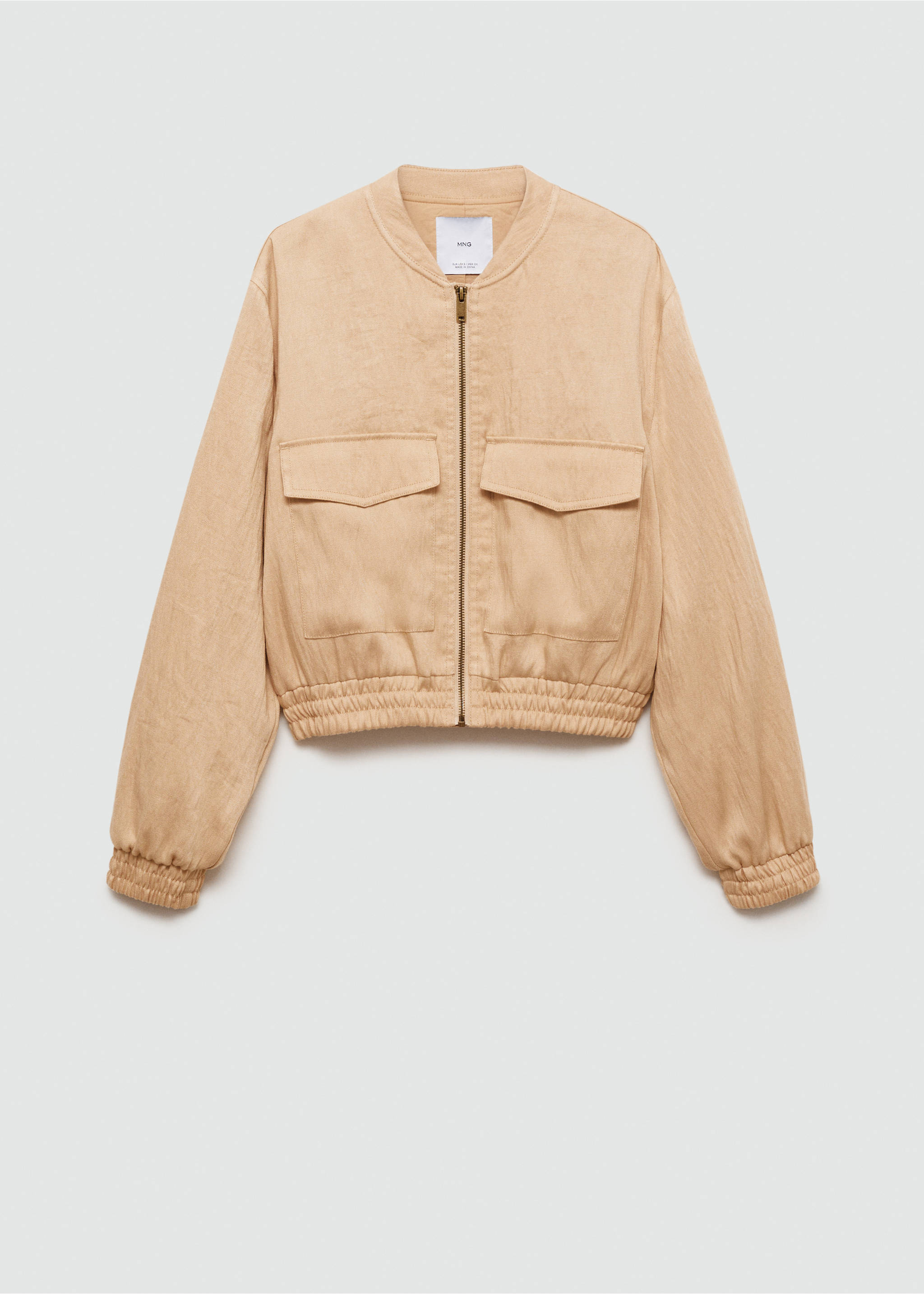 Bomber jacket - Article without model, Beige. Ref: 77072916-00.