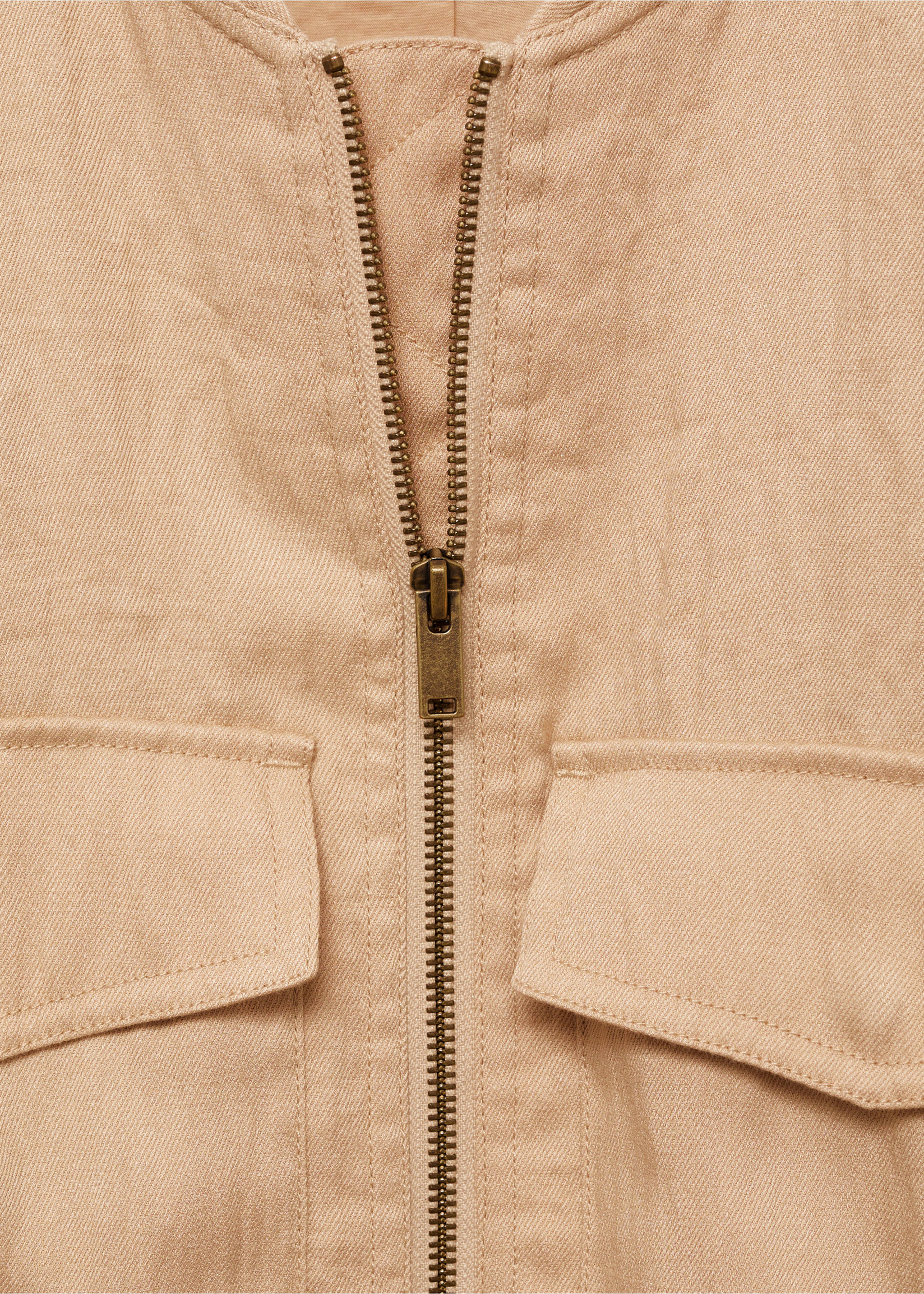 Bomber jacket - Details of the article 8, Beige. Ref: 77072916-00.