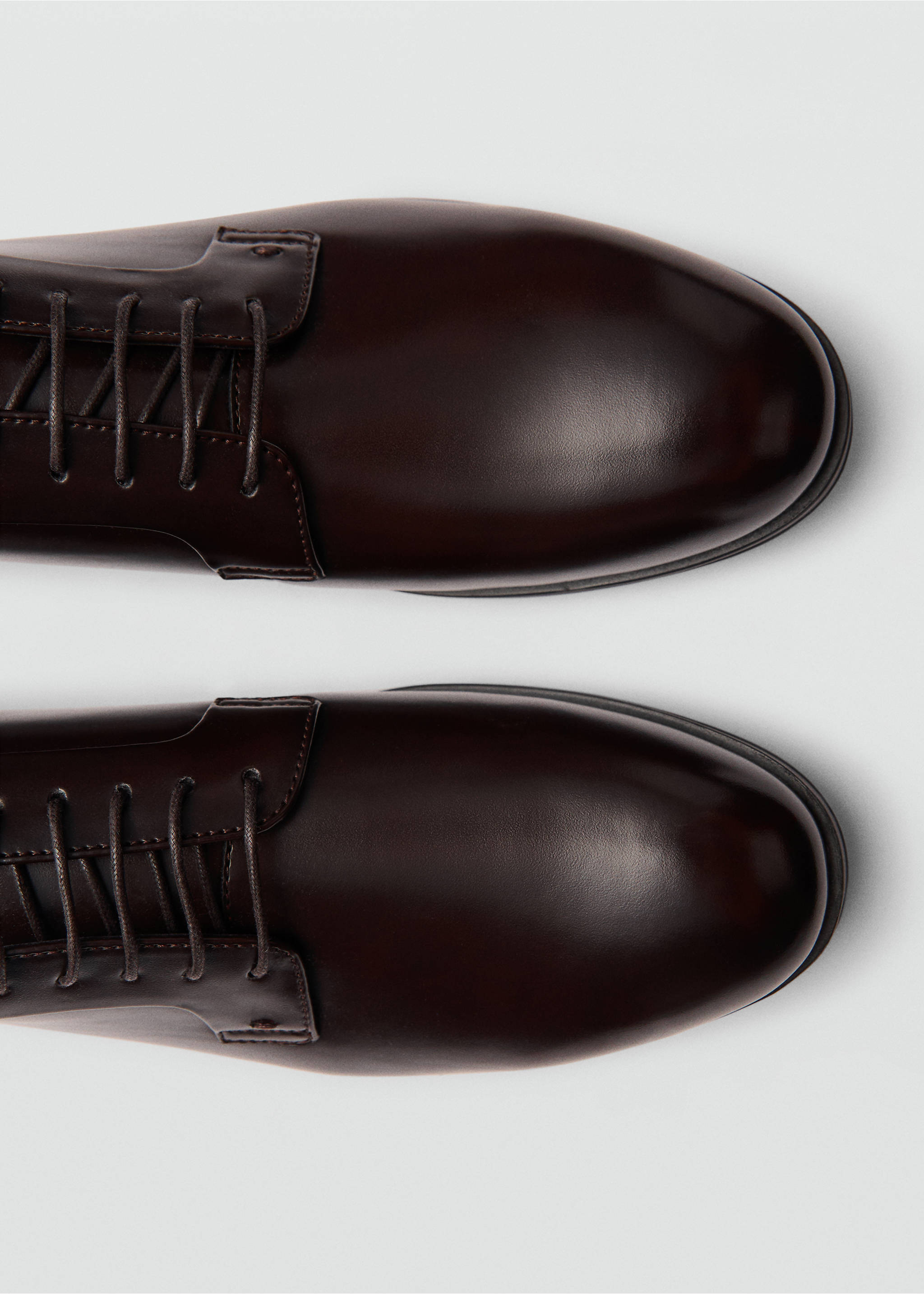 Faux-leather suit shoes - Details of the article 1, Brown. Ref: 77072918-00.
