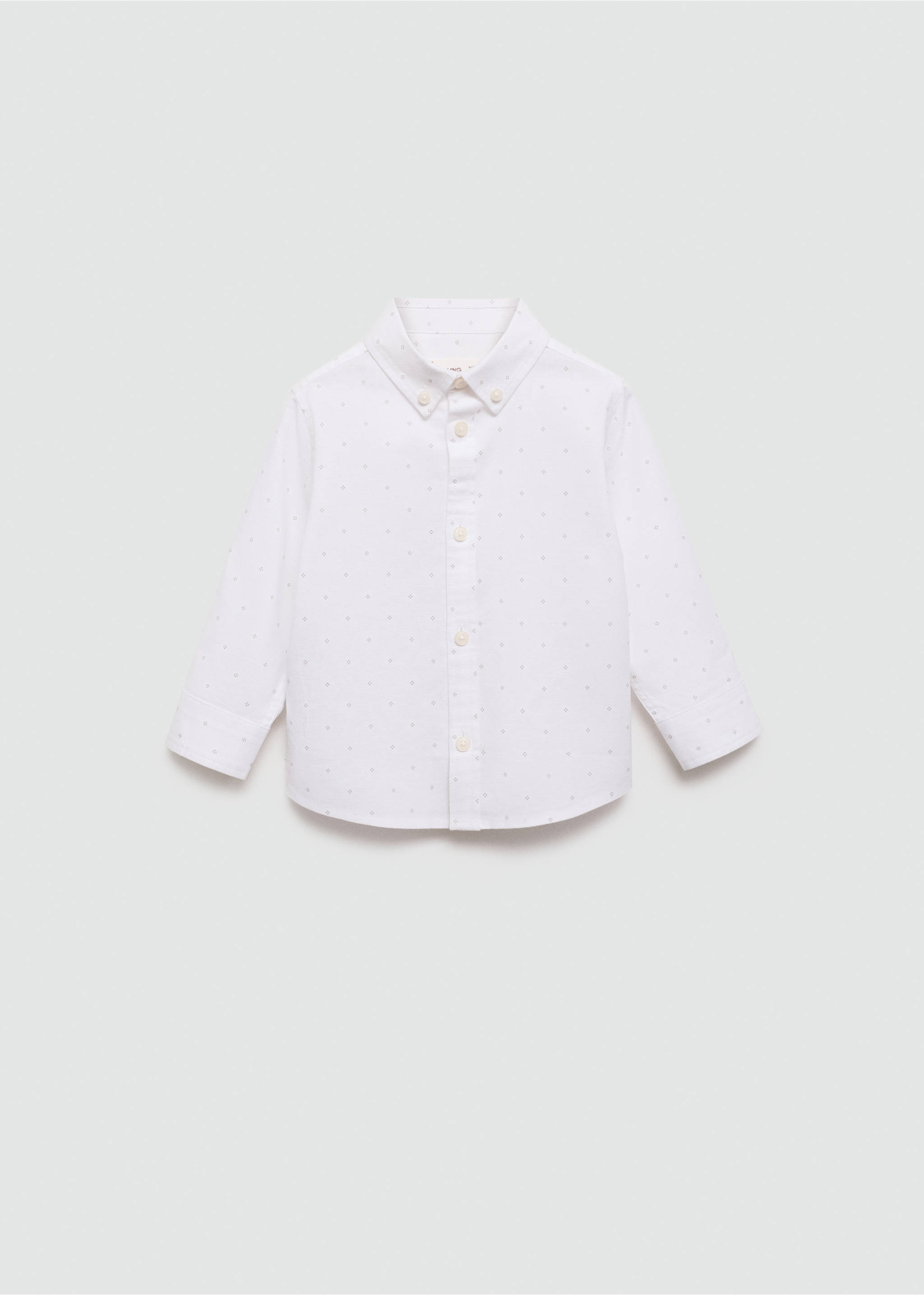Oxford cotton shirt - Article without model, White. Ref: 77072924-00.