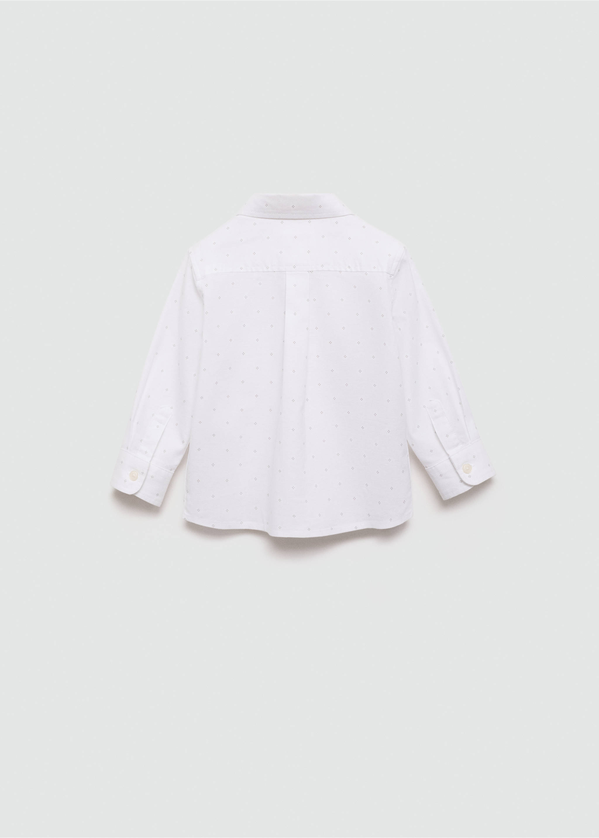 Oxford cotton shirt - Reverse of the article, White. Ref: 77072924-00.
