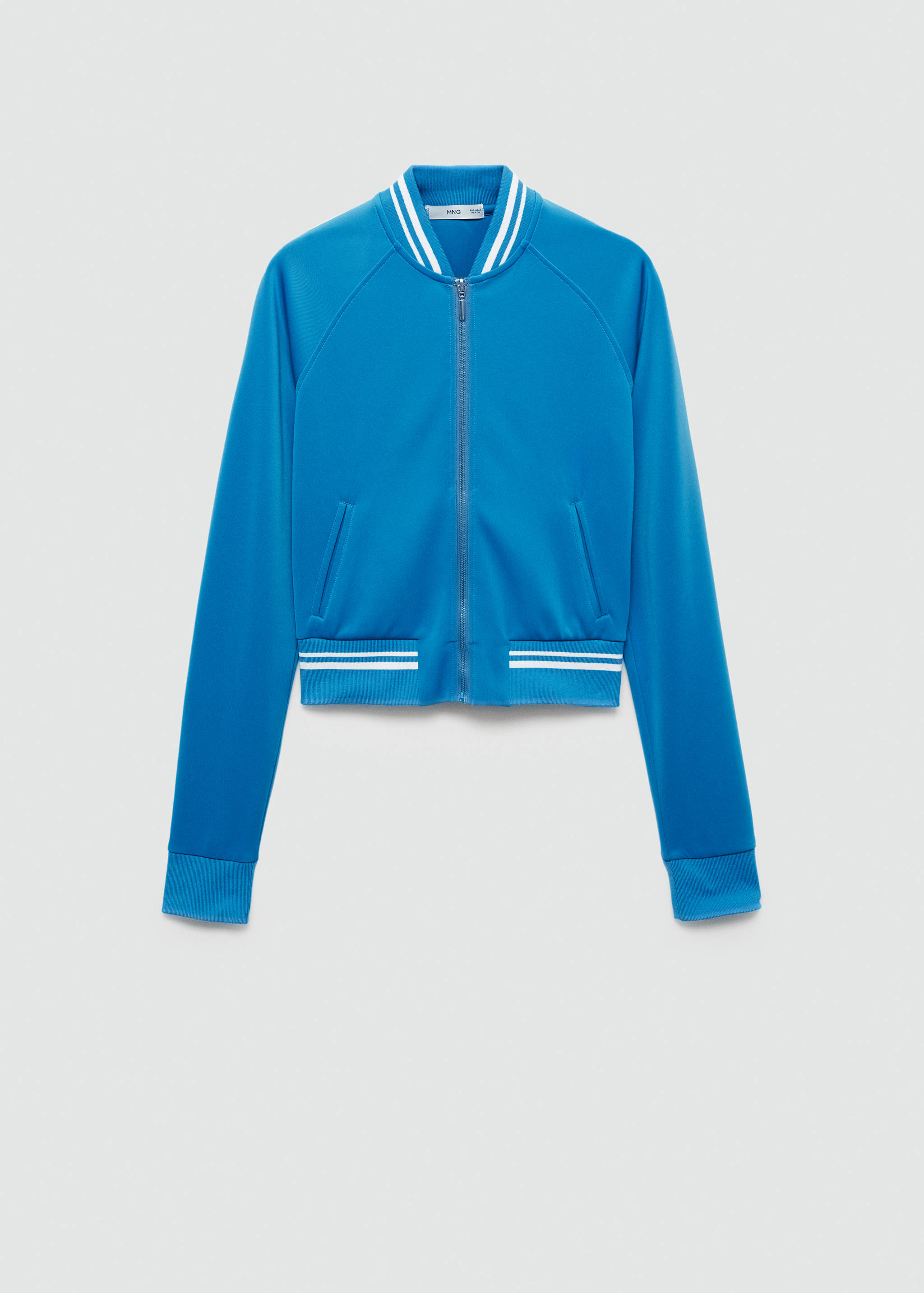 Veste bomber rayures contrastantes - Article sans modèle