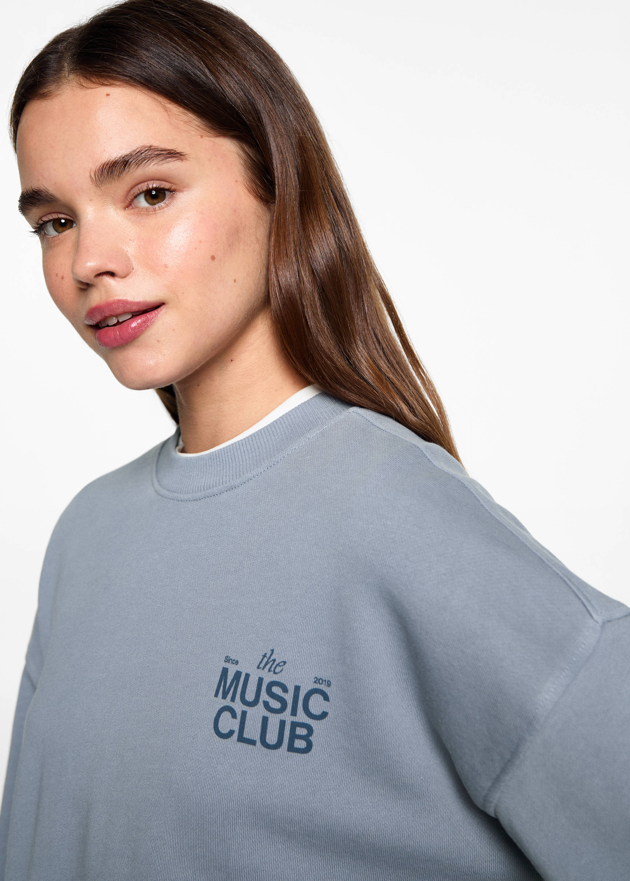 Gemustertes Baumwoll-Sweatshirt - Detail des Artikels 1